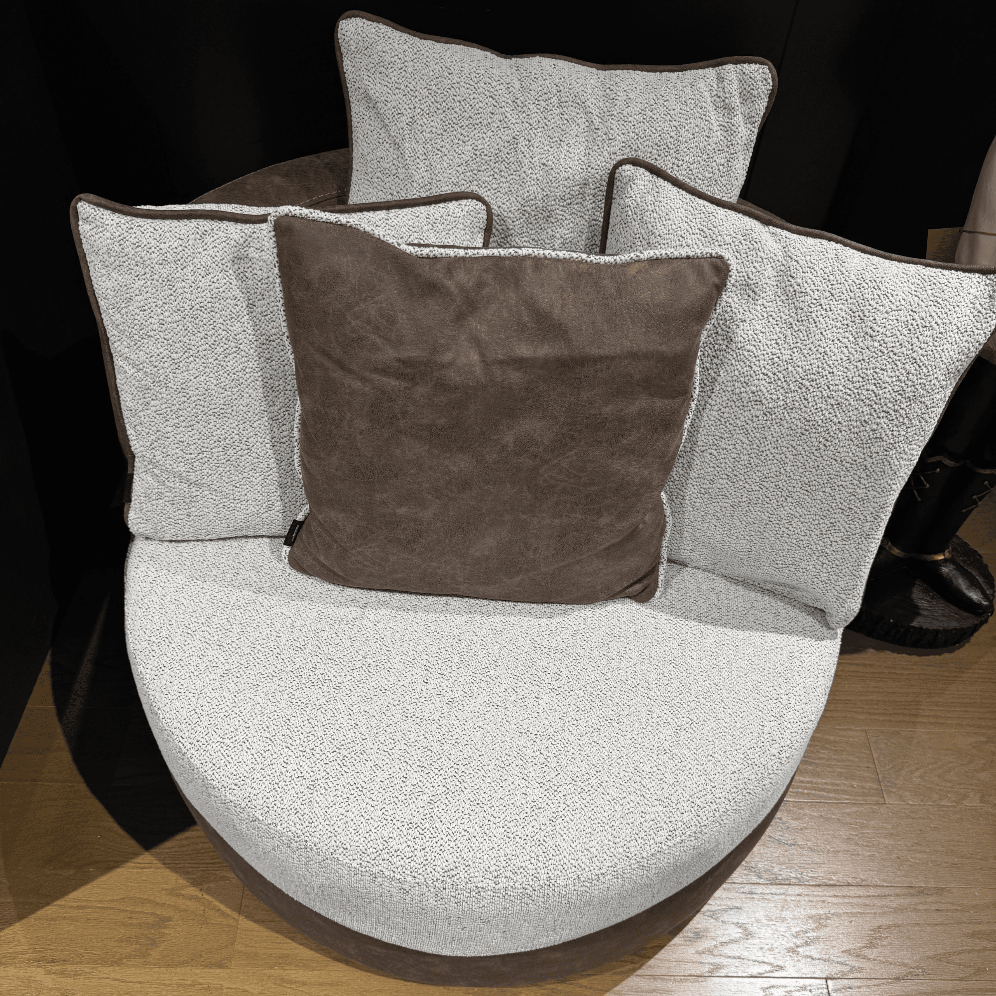 Form Light Brown Beige Swivel Armchair 