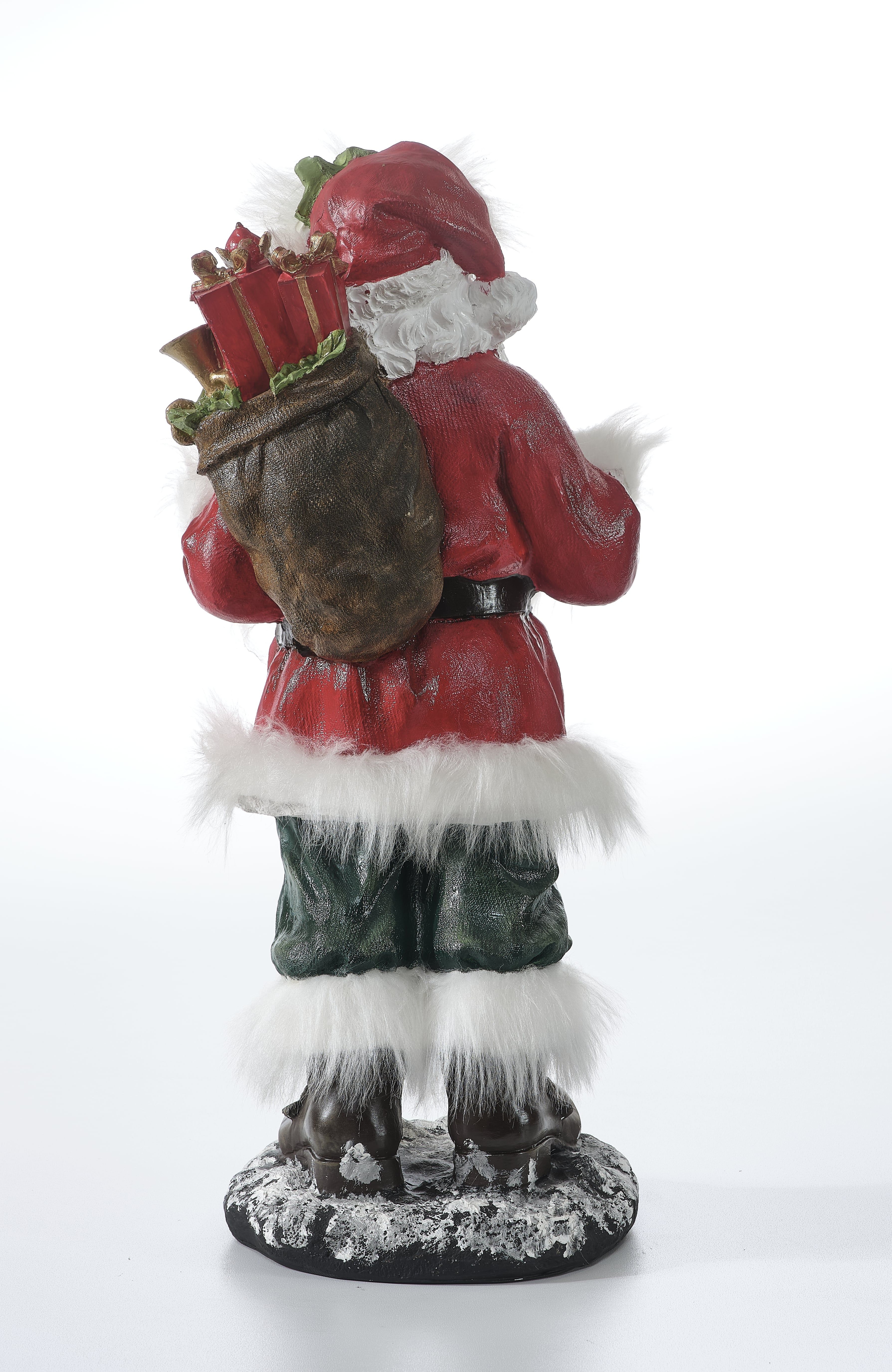 Red Saint Nicholas Sculpture - Statue (Handmade) Large