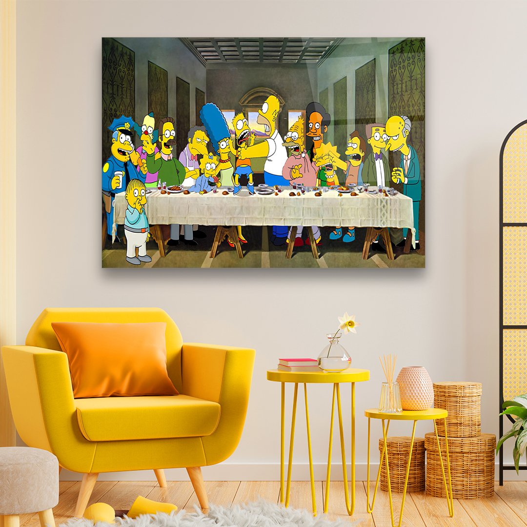 The Simpsons - Horizontal Glass Art