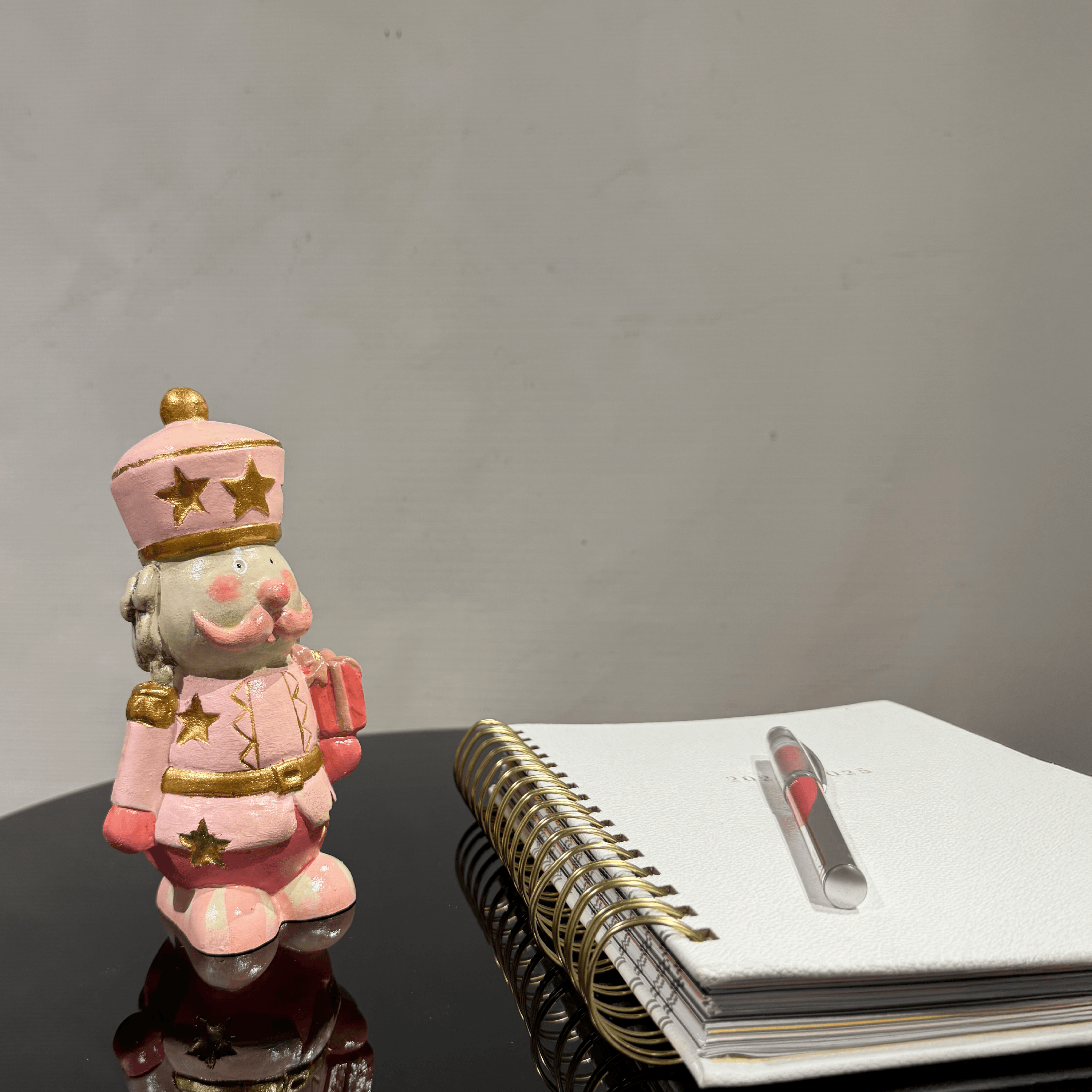 Pink Nutcracker Christmas Figurine - Statues (Handmade)