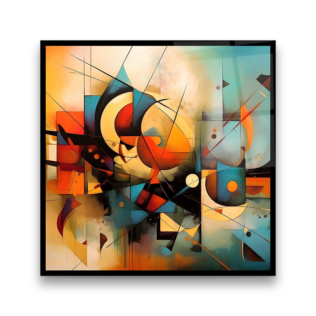 Confusion and Illustration - Square Glass Art