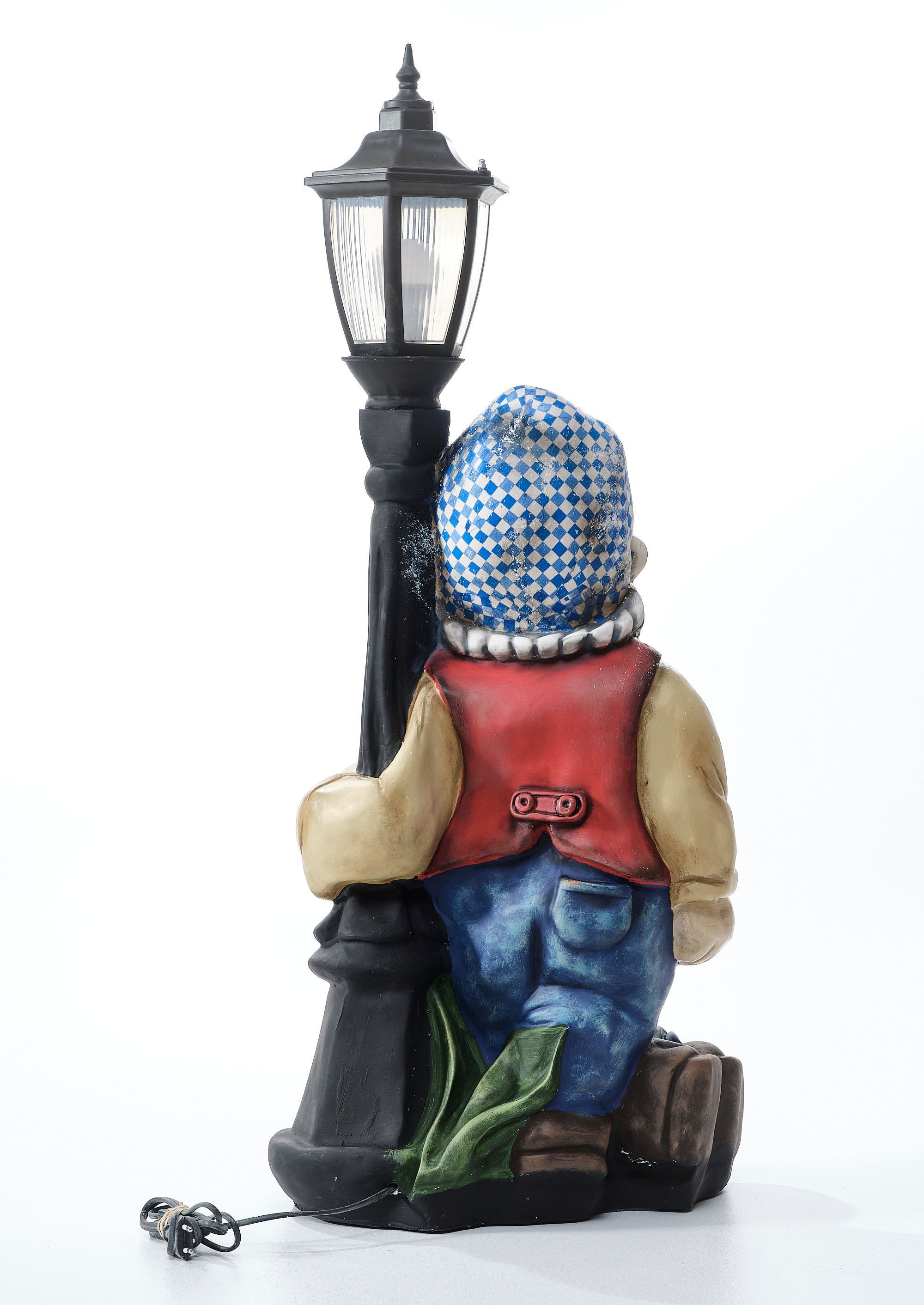 Dwarf Street Lamp with Lantern - Sculpture (Handmade)