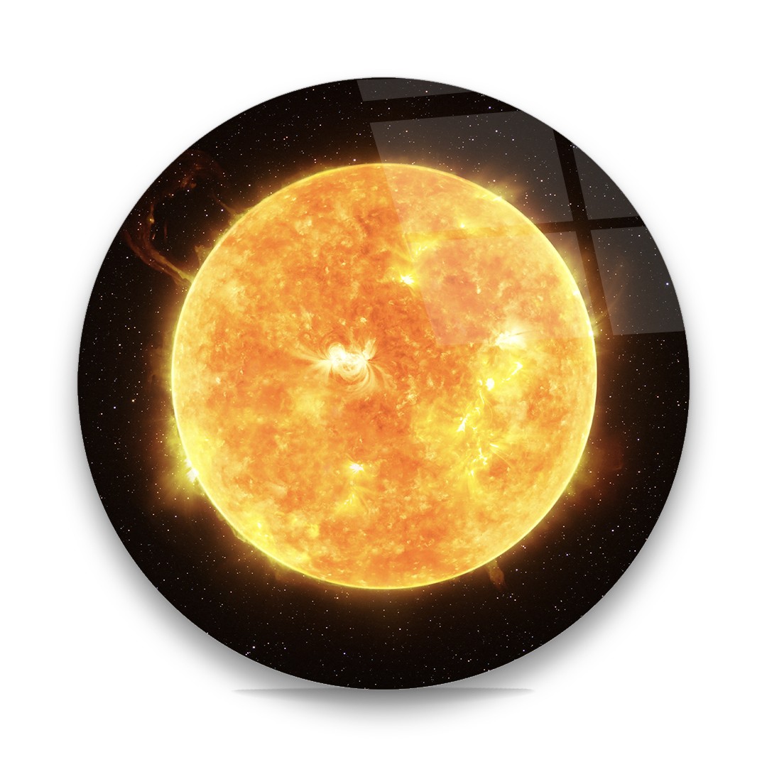 Solar Flare - Circle Glass Art