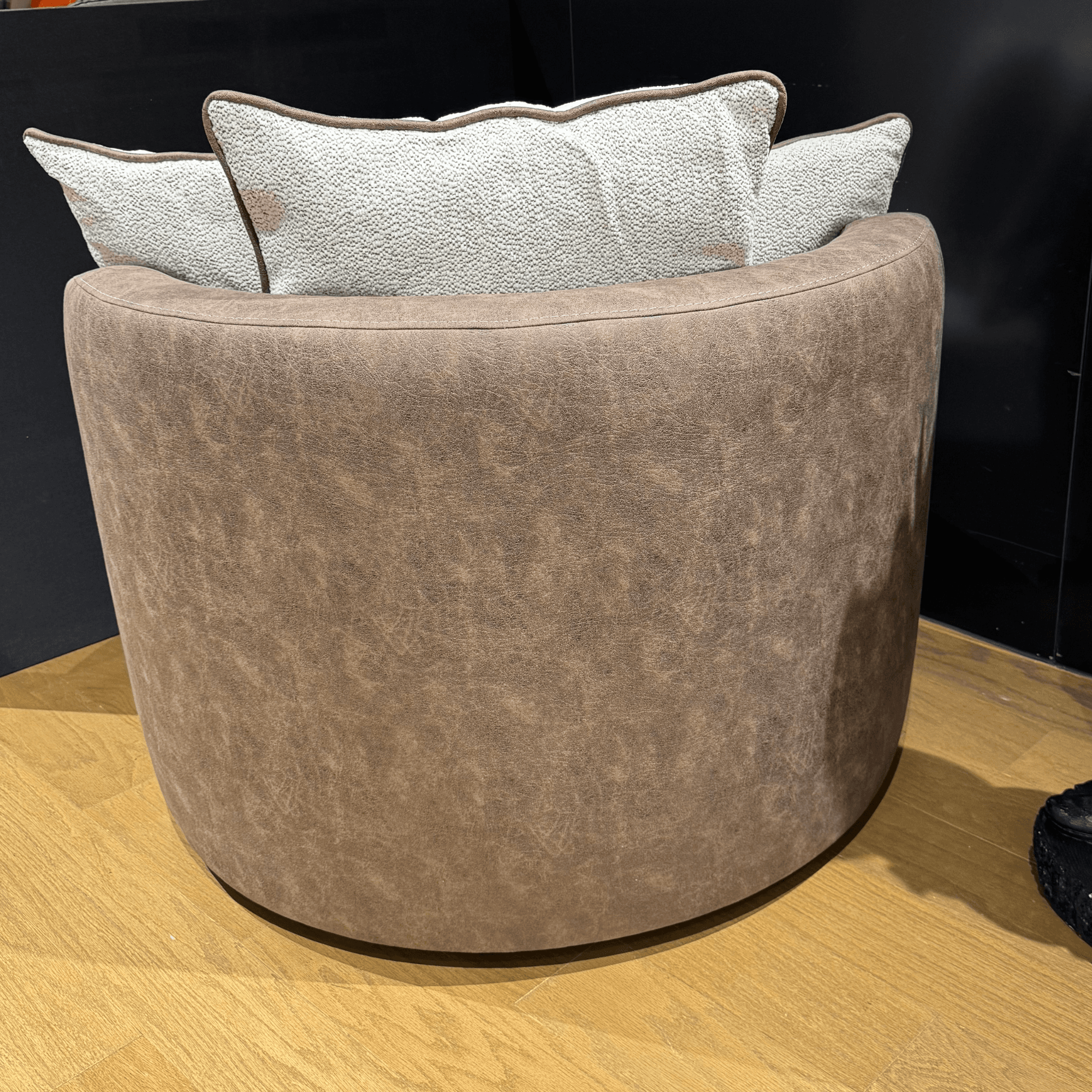 Form Light Brown Beige Swivel Armchair 