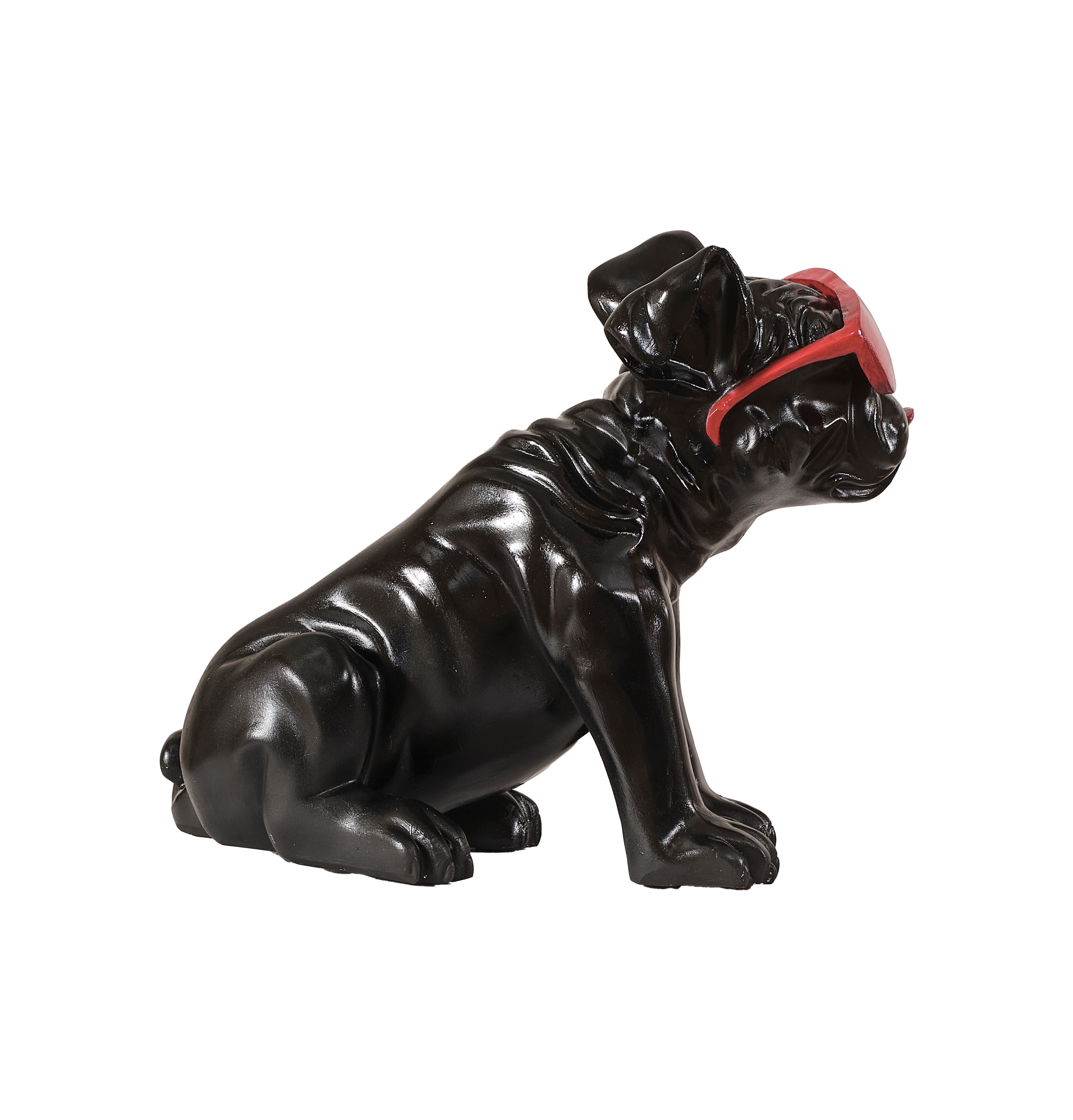 Cool Bulldog Sculpture 22.4" (Handmade)