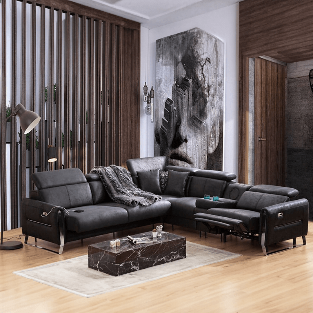 Pearl Mechanized Comfortable Sectional Sofa Set (Corner + Armchair)