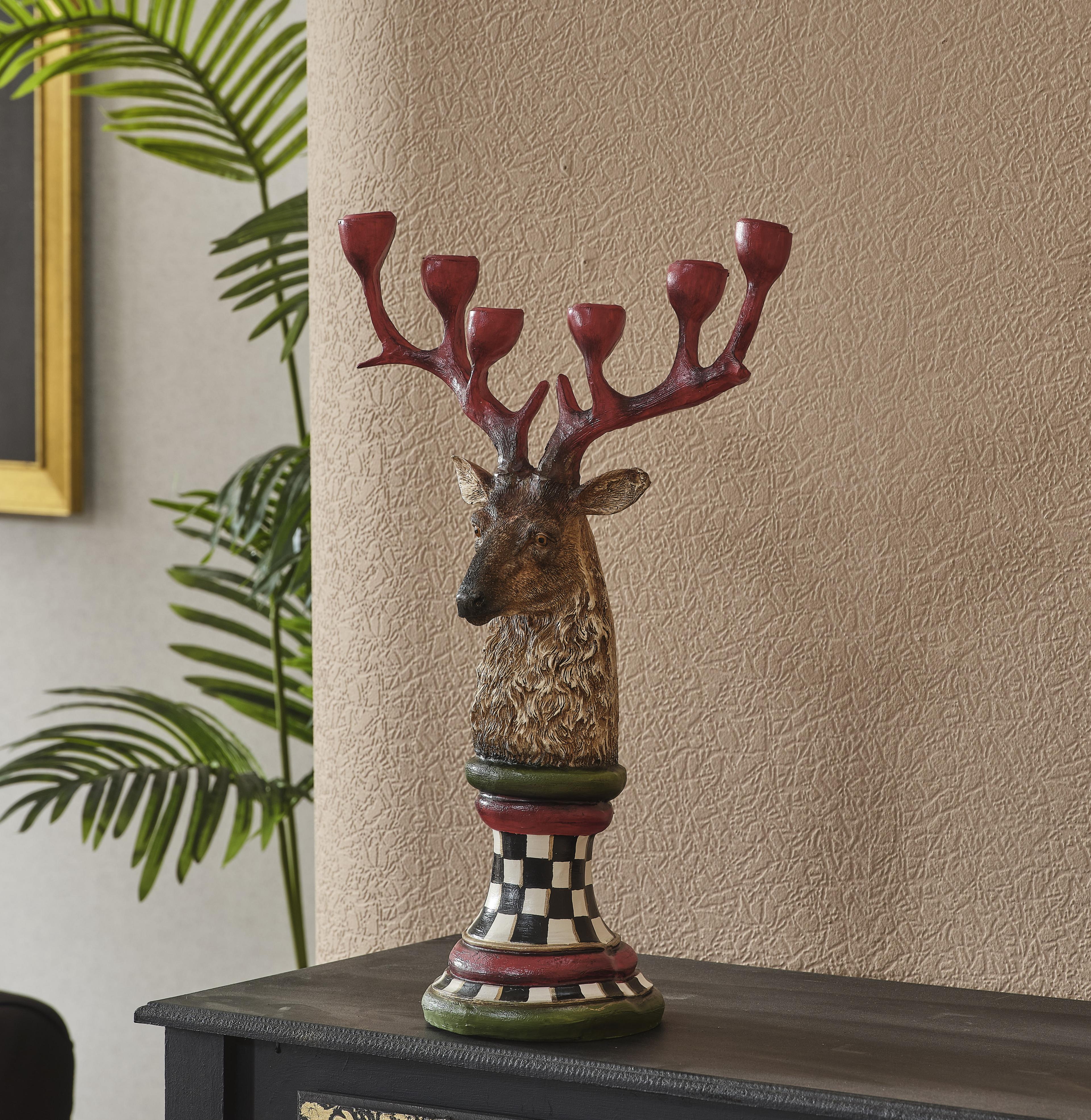 Deer with a chess bottom - Sculpture (Handmade)