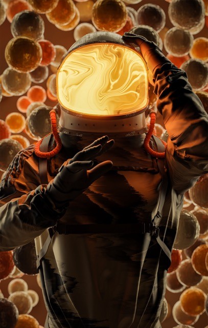 Astronaut - Rectangle Glass Art