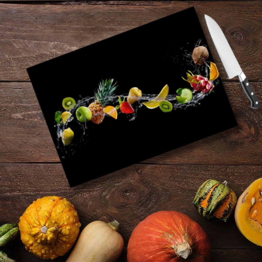 Shatterproof Tempered Glass Cutting Board - 17 inc x 12 inc Stylish and Durable Kitchen Essential