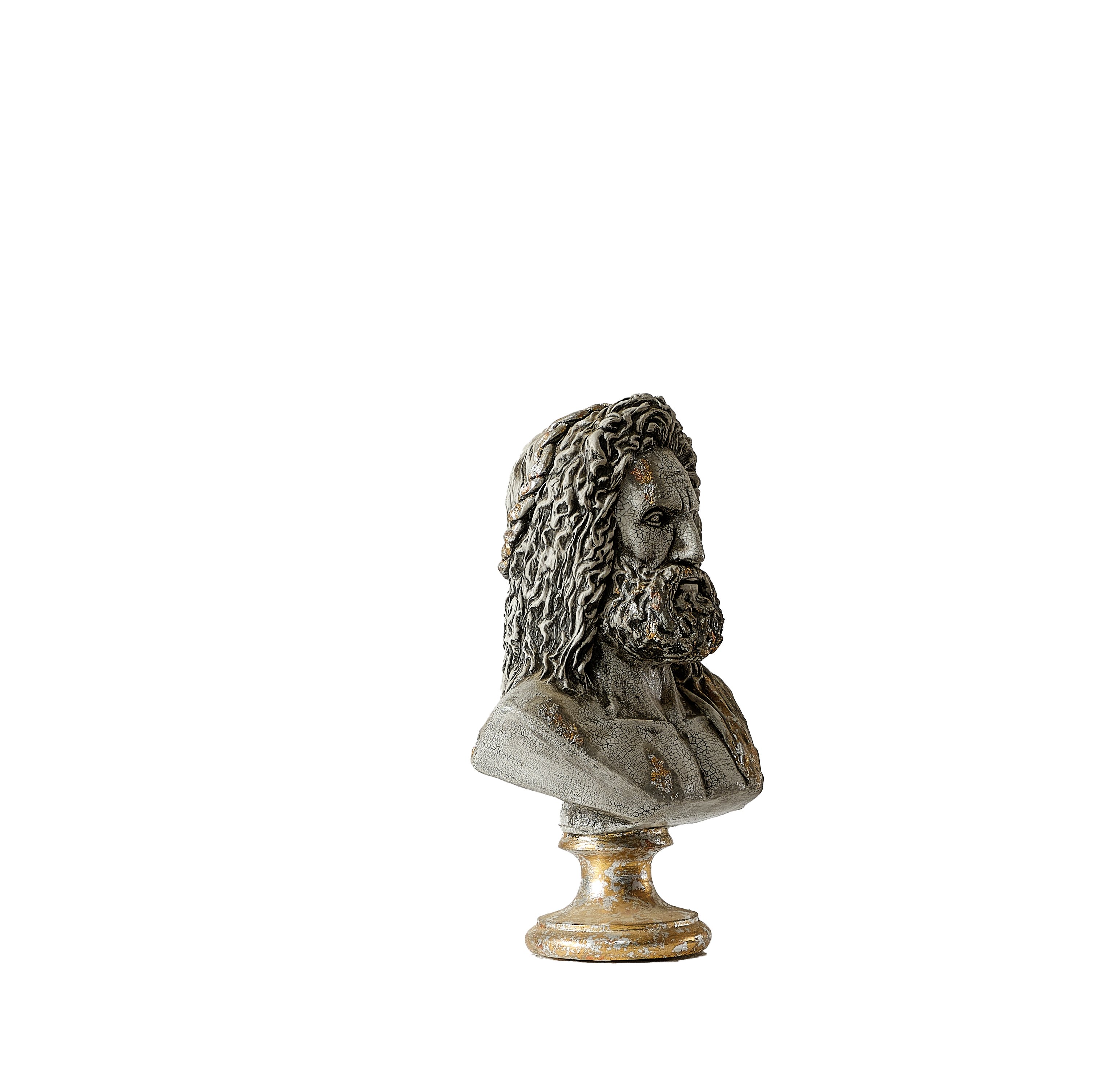 Zeus Bust Sculpture - Statue 14.1" (Handmade)