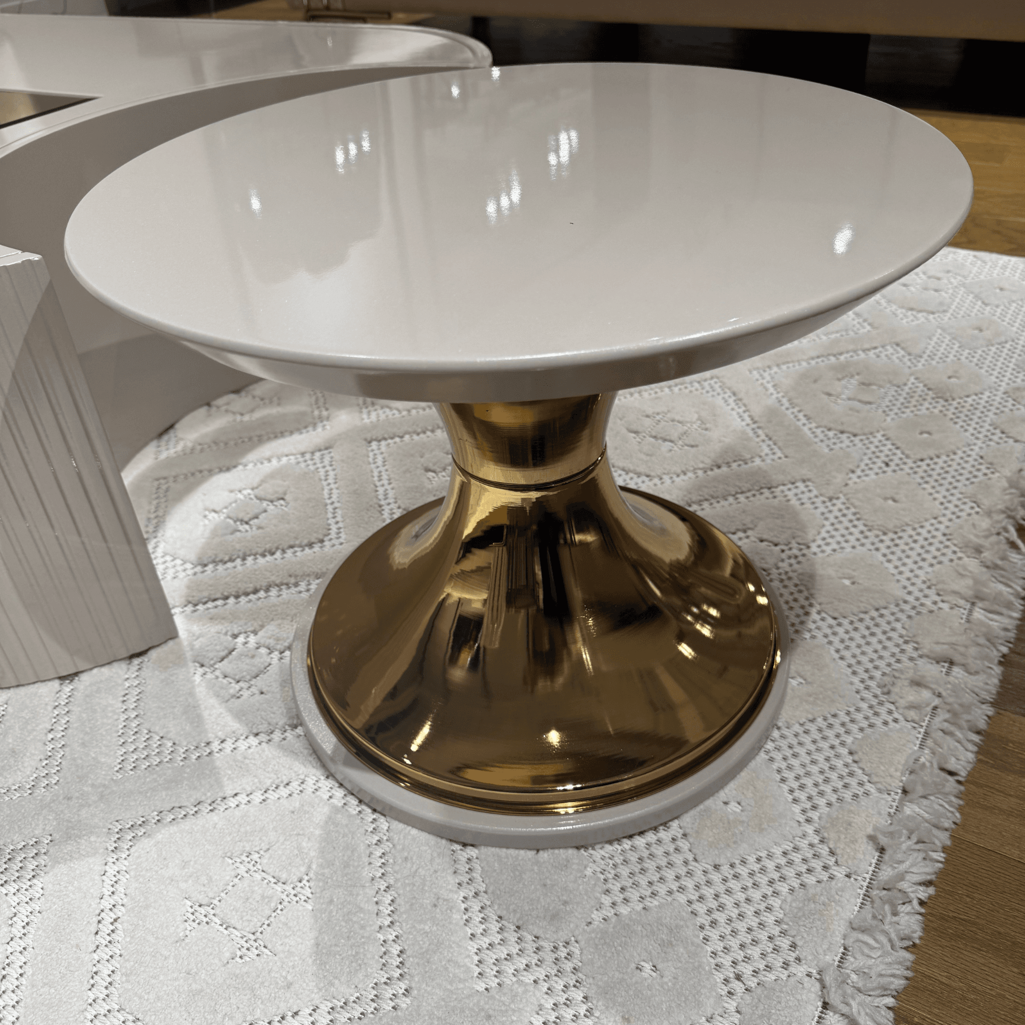 Paris Collection Elegant Modern Coffee Table Set with Gold Accents