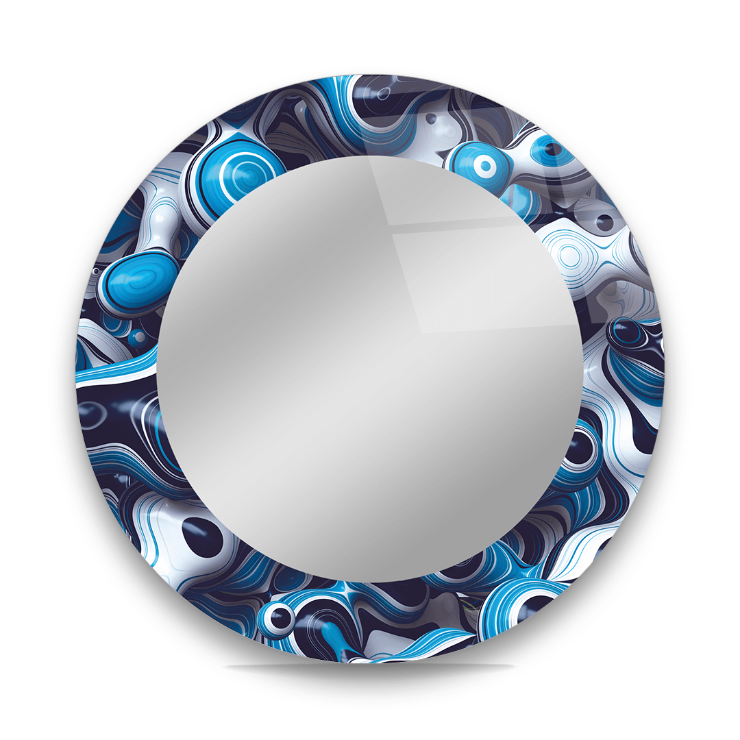 “Blue Illustration” Mirror