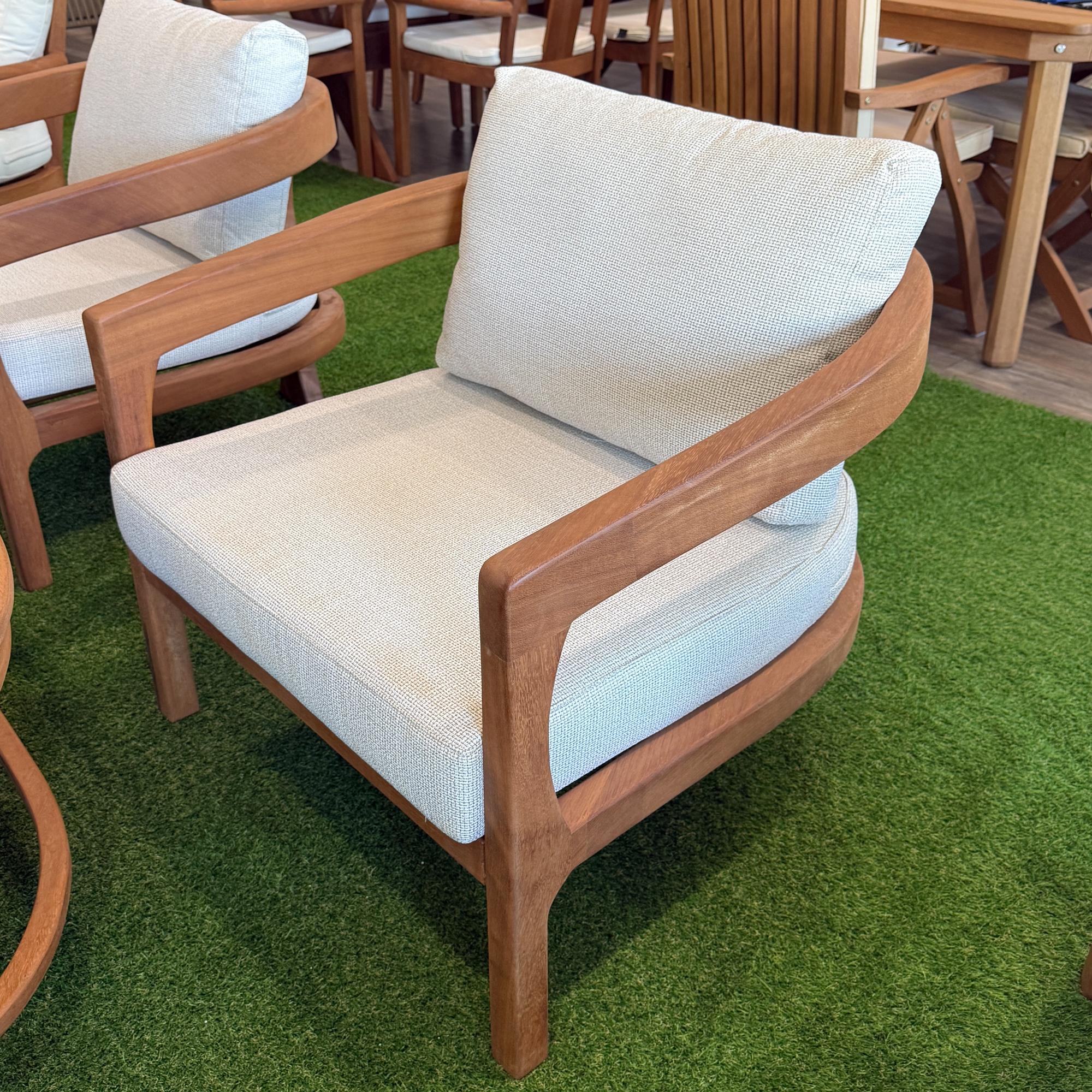 White Wooden Garden Patio 3+1+1 Sofa and Table Set