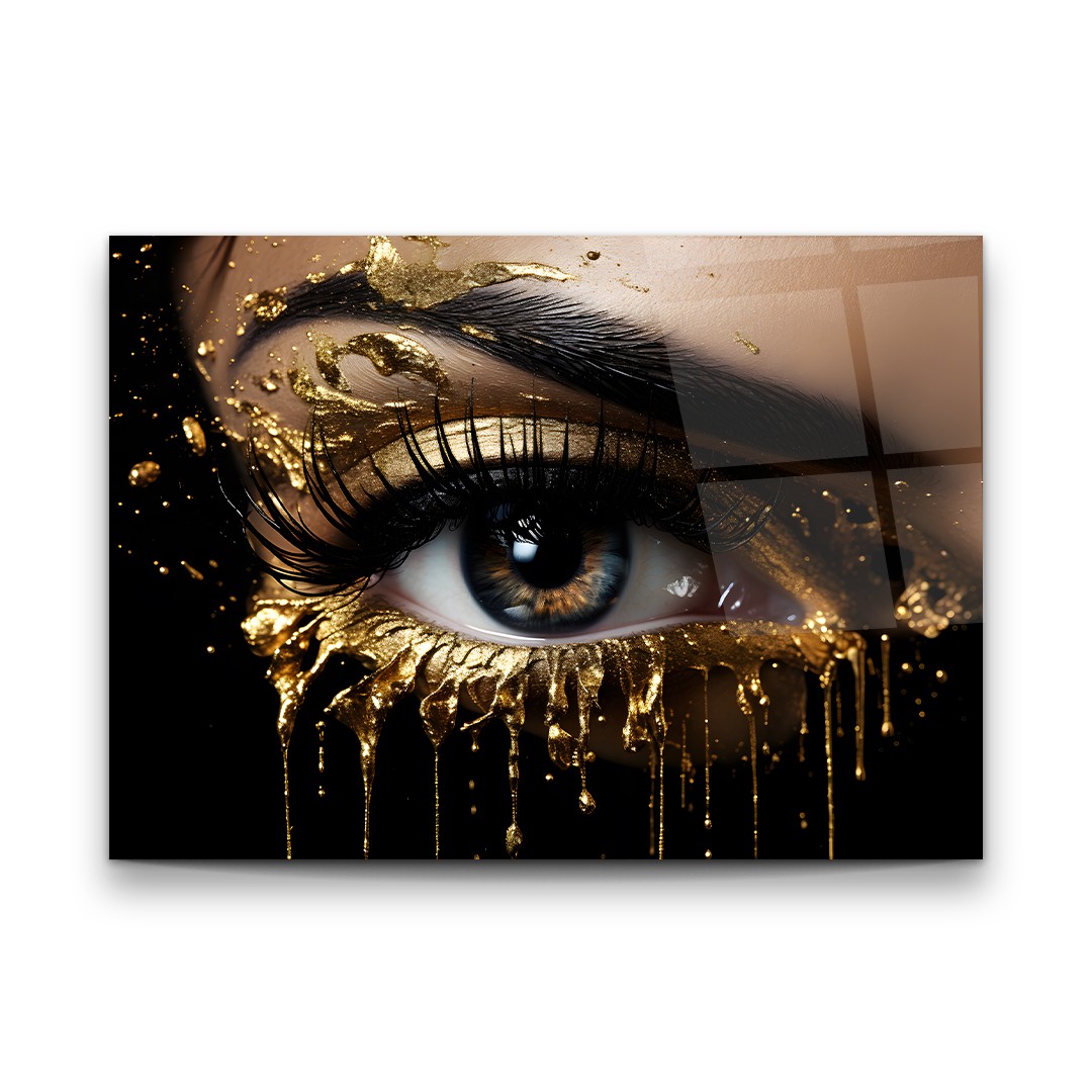 Glitter Eye - Horizontal Wall Glass Art