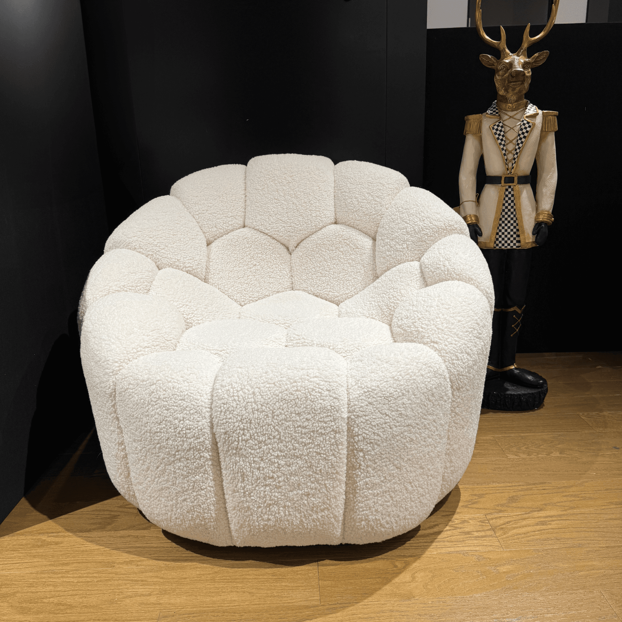 Balloon Style Accent Armchair