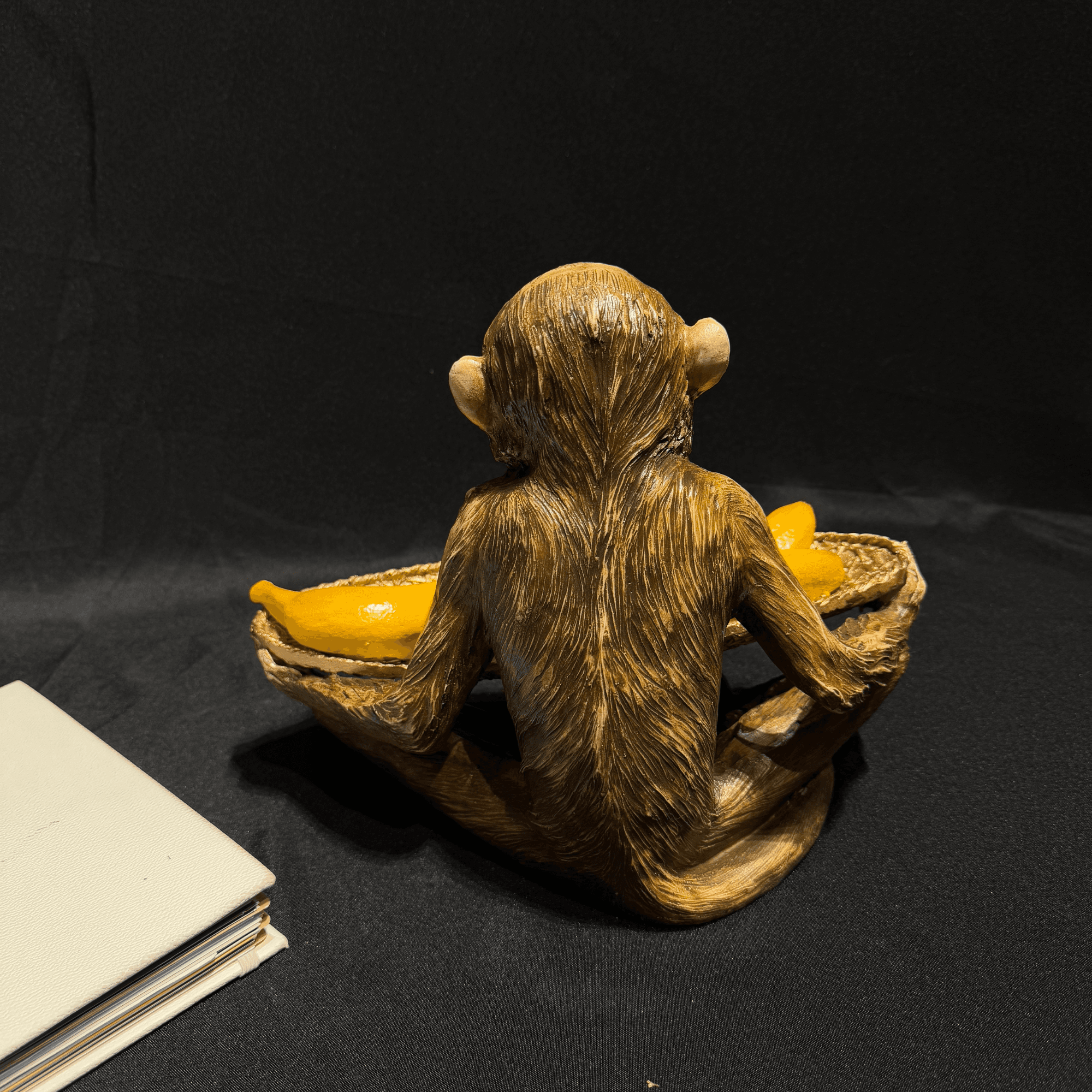 Monkey Fruit Tray – Handmade Decorative Banana and Apple Holder