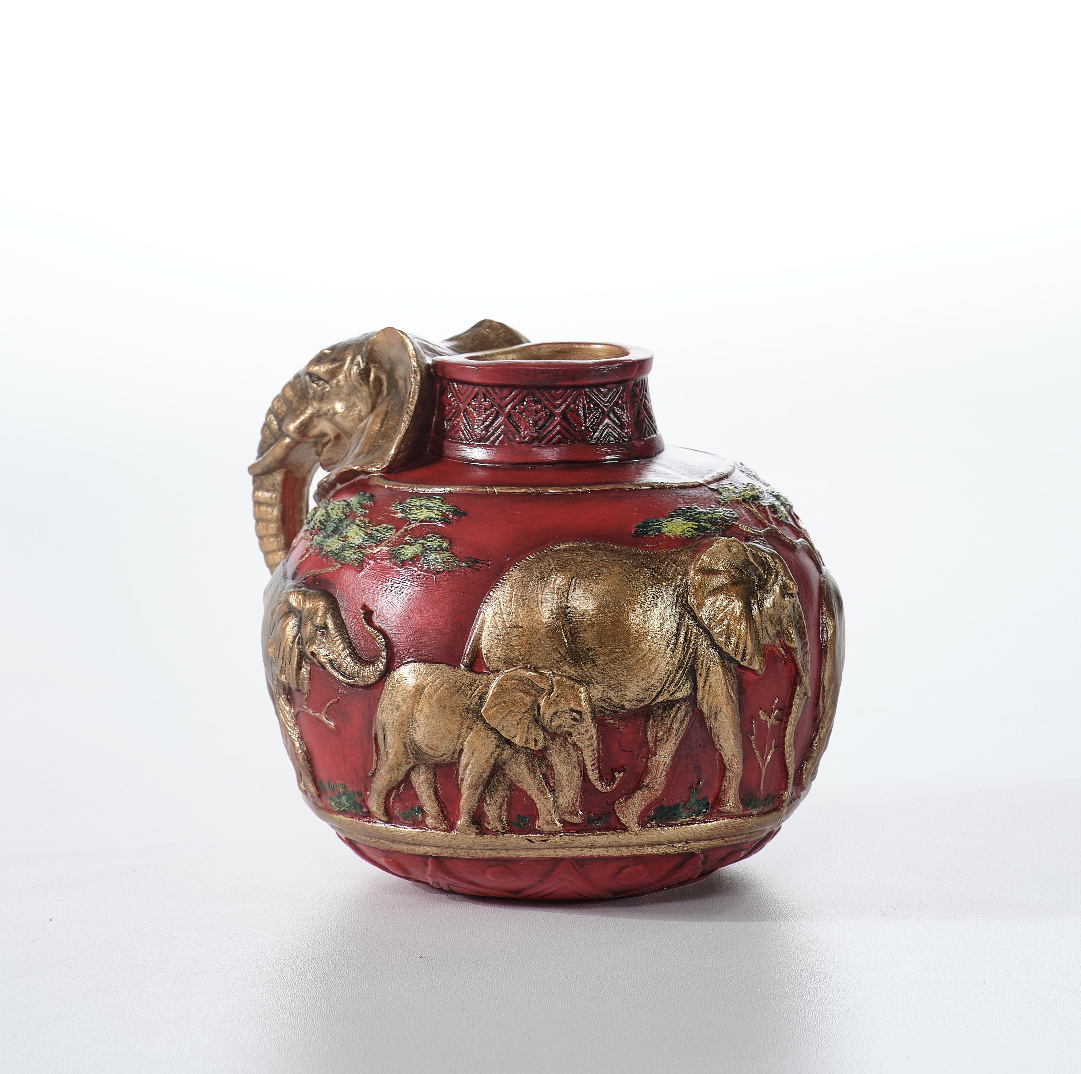 Elephant vase statue 10.2 (Handmade)