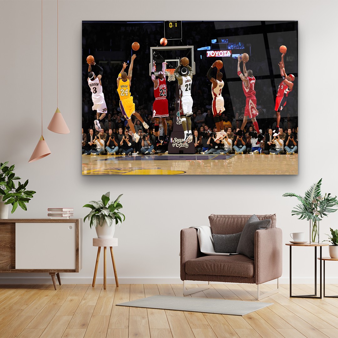 All Star - Horizontal Wall Glass Art