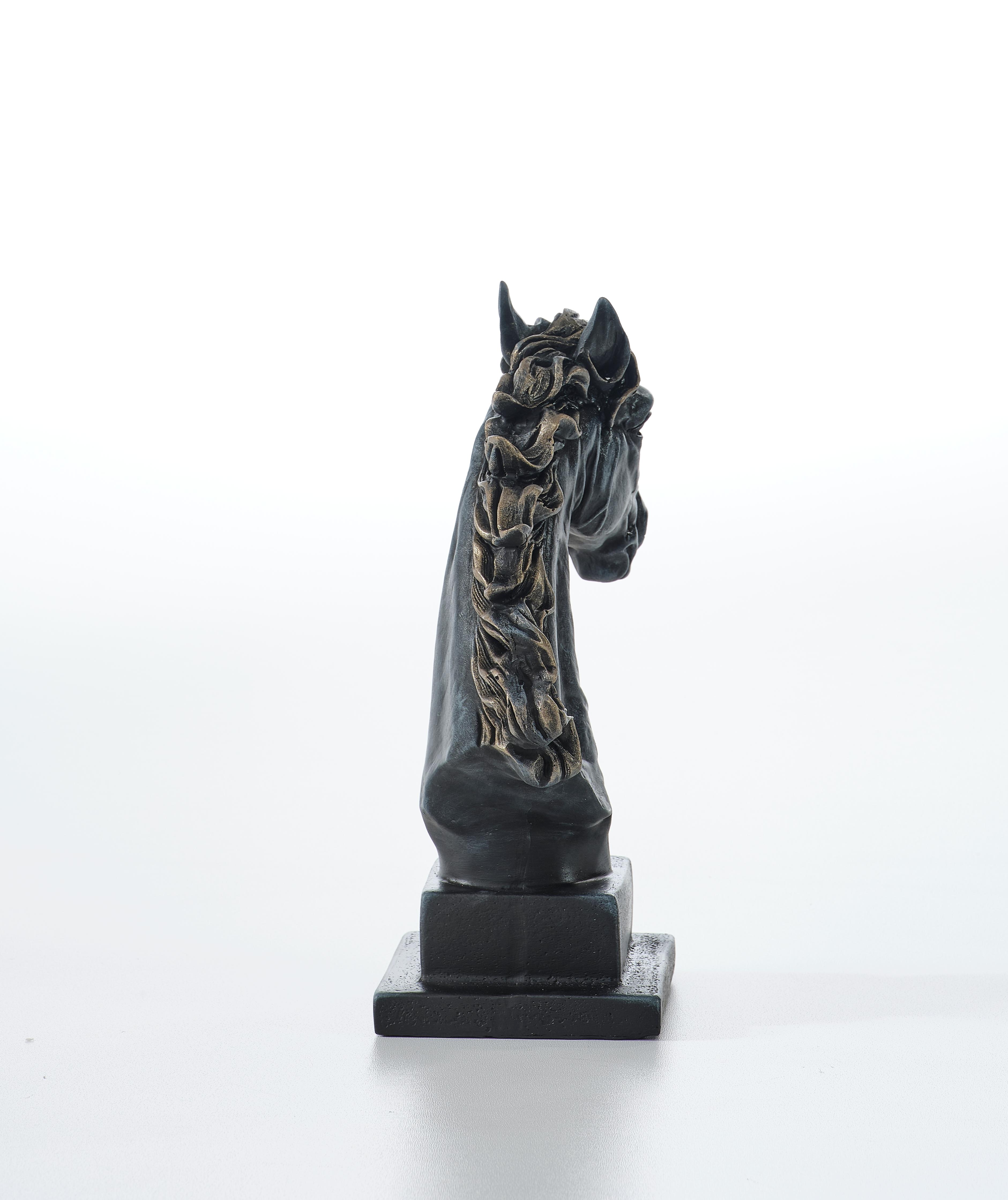 Horse Head with Pedestal - Sculpture (Handmade)