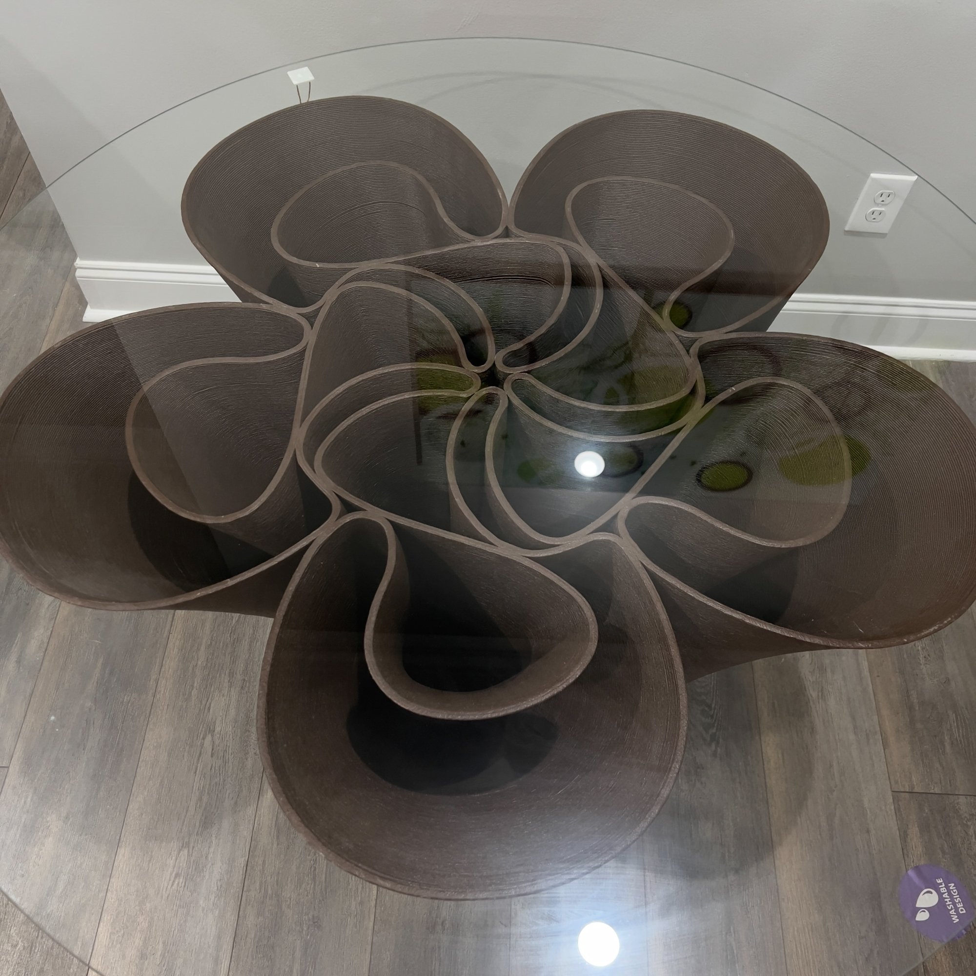 3D Flower Coffee table-Glass Surface