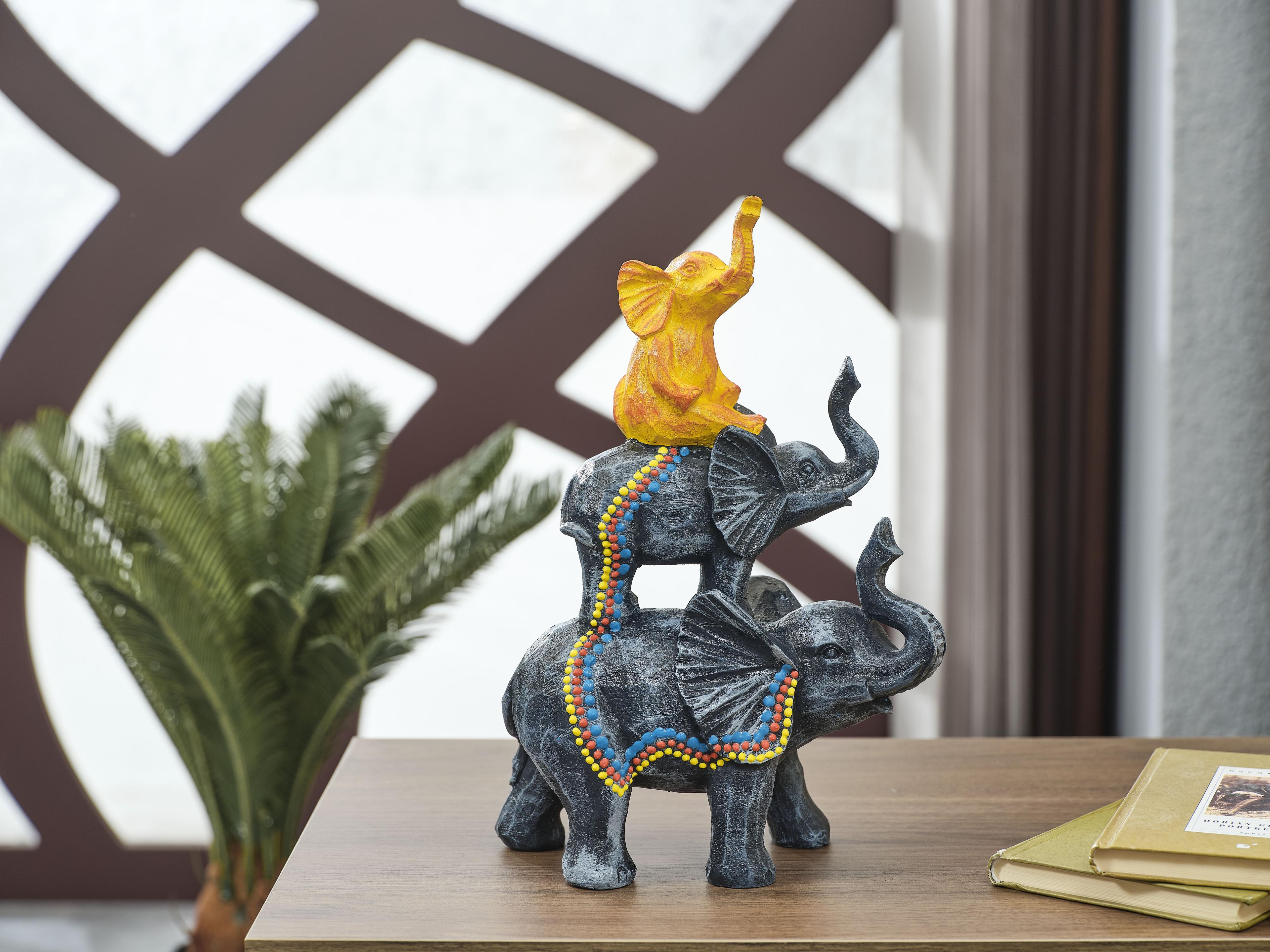 Stacked Cheerful Elephant - Statues (Handmade)