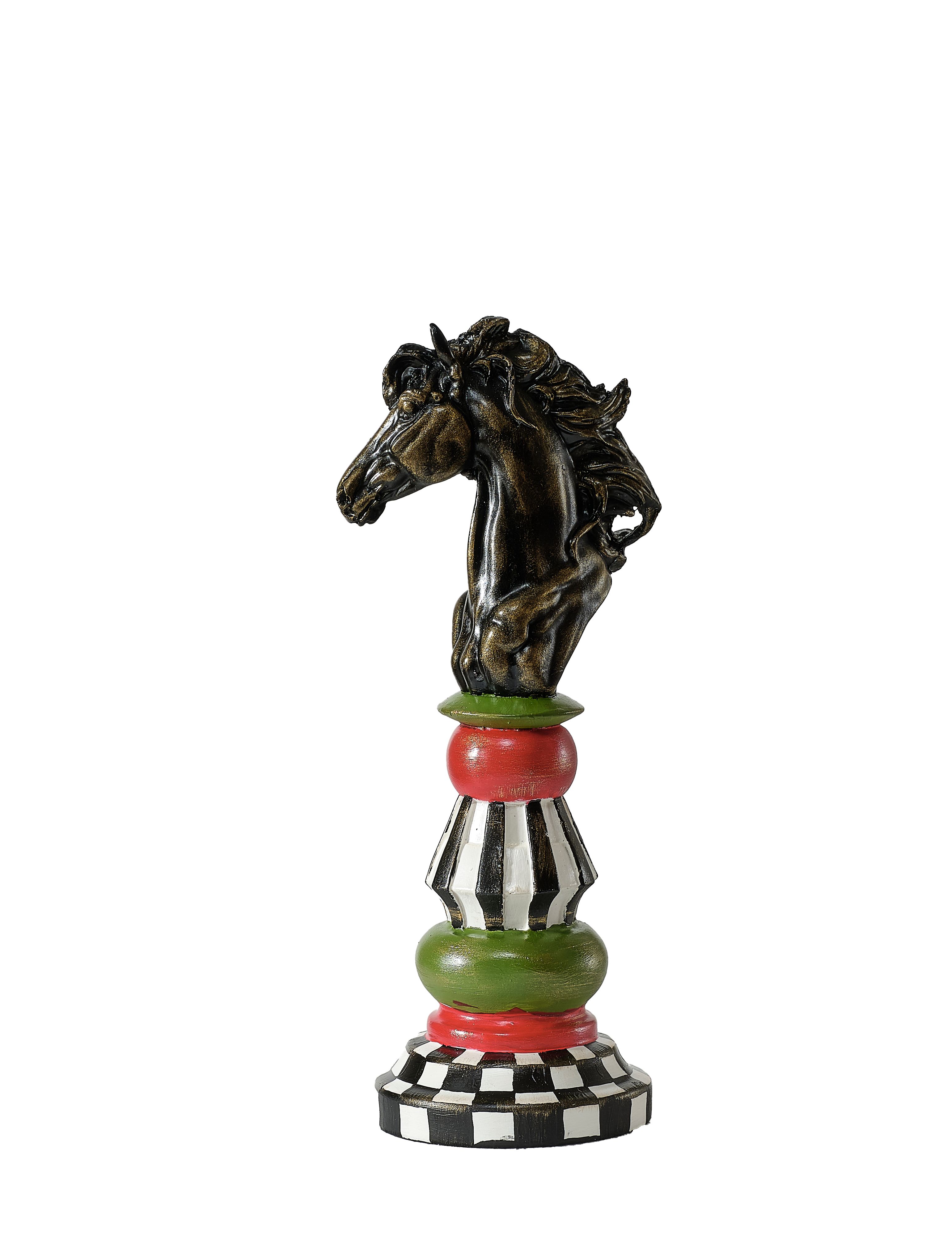 Large Chess Piece Sculpture Three-piece set 15.7" (Handmade)