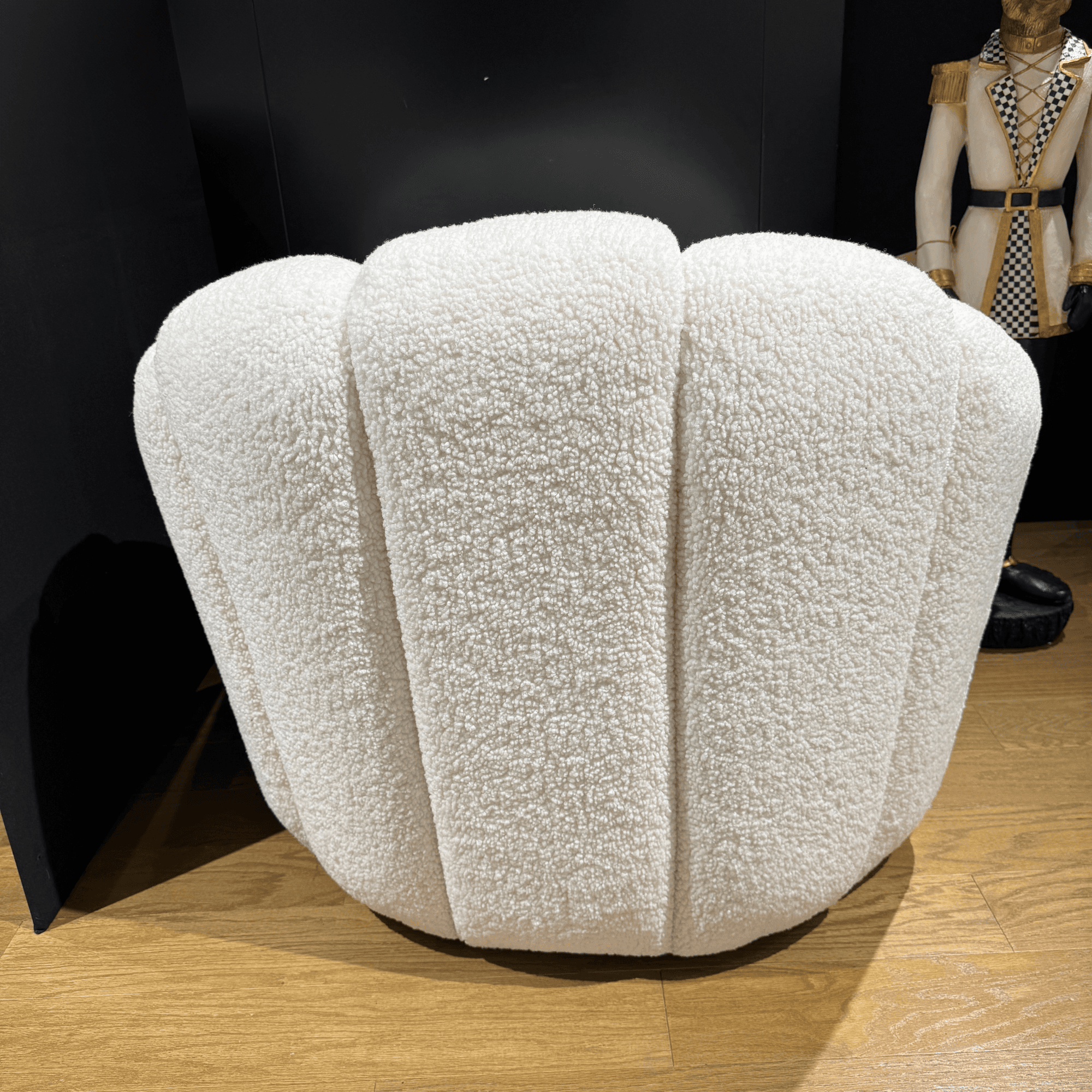 Balloon Style Accent Armchair - White