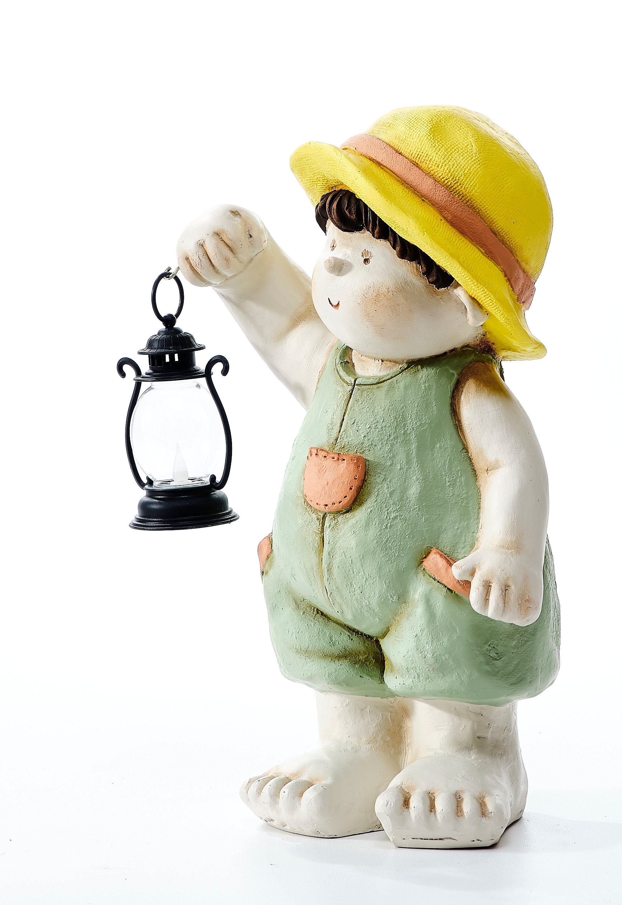 Ferozzi Colourful Boy Holding a Lantern - Sculpture (Handmade)