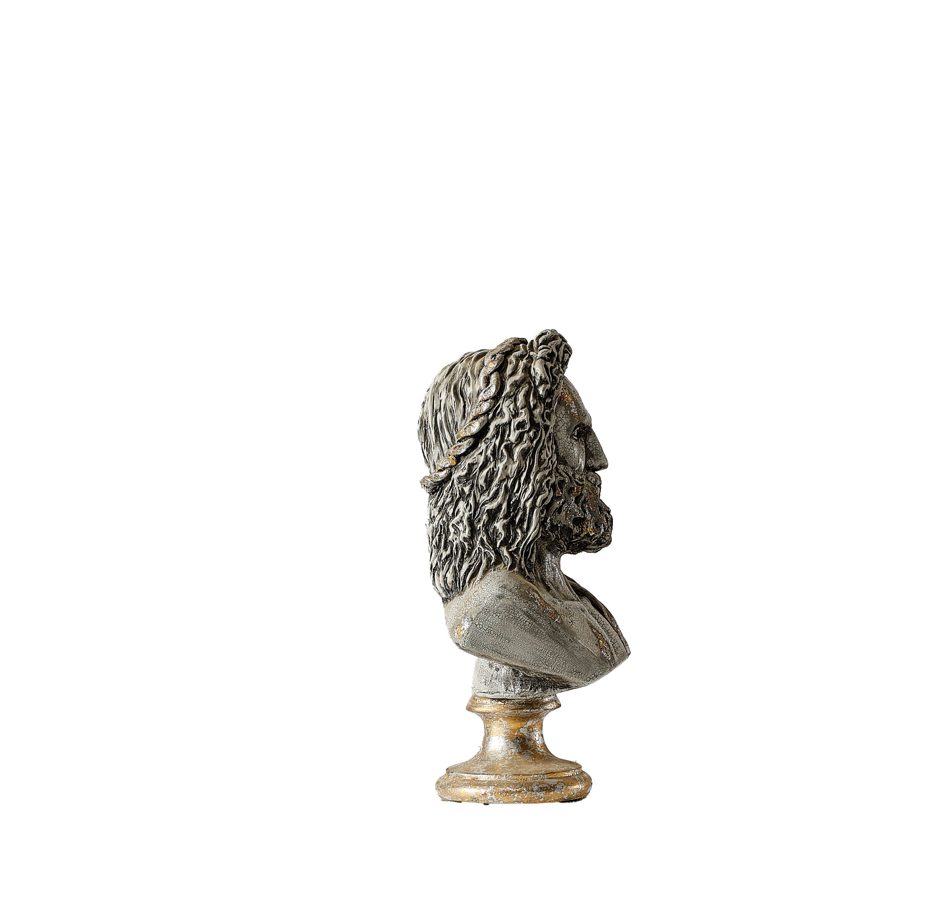 Zeus Bust Sculpture - Statue 14.1" (Handmade)