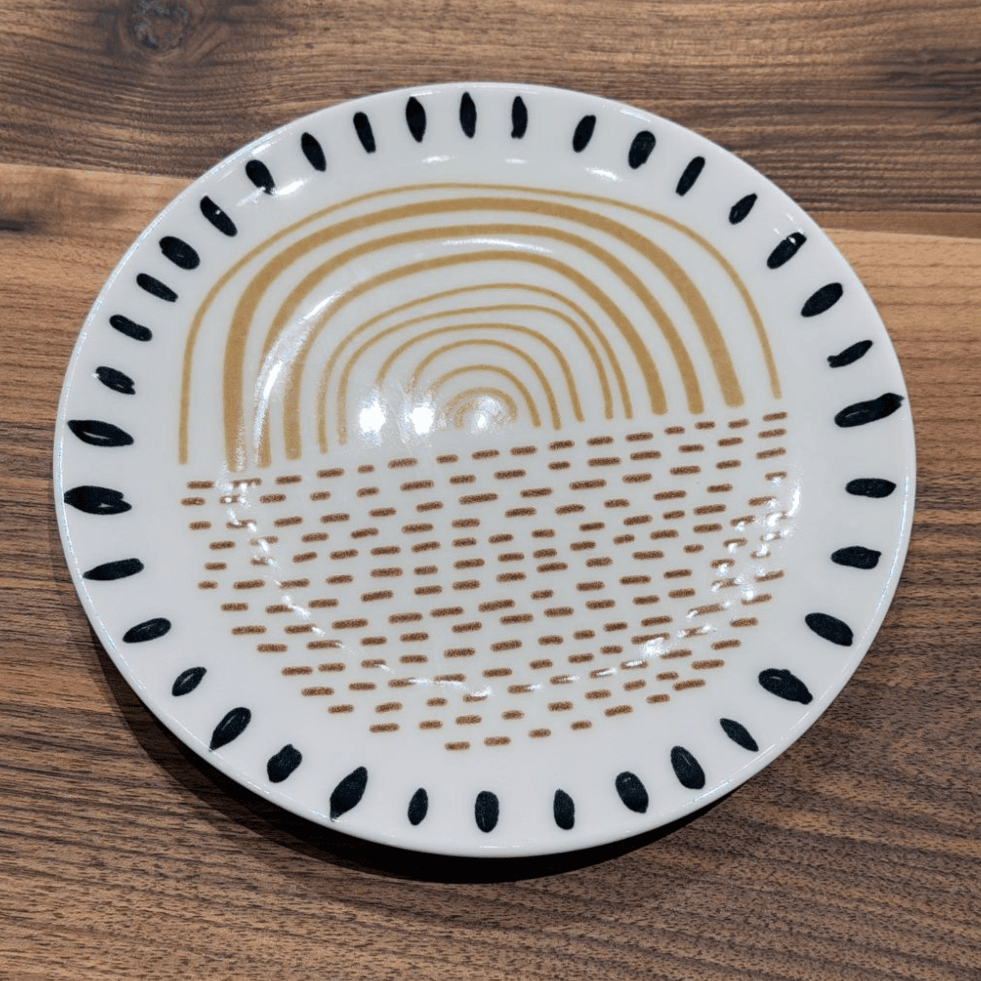 Sems Digital Dessert Plate Set – one Piece Modern Artistic Porcelain Dishware