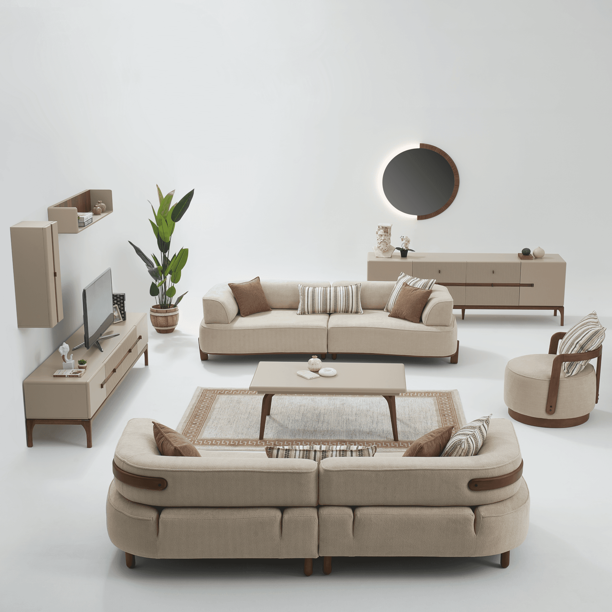 Comfort Sofa Set (3+3+1+1)