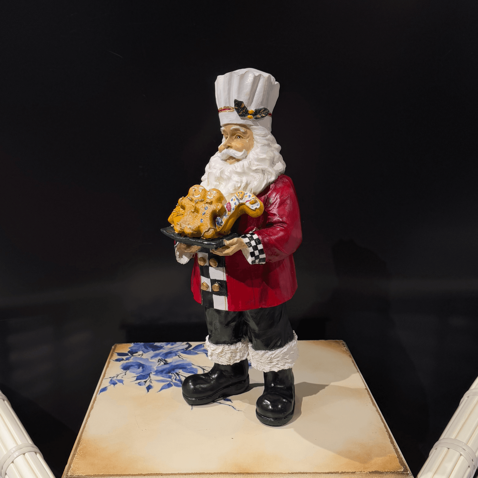 Santa Chef with Gingerbread Tray