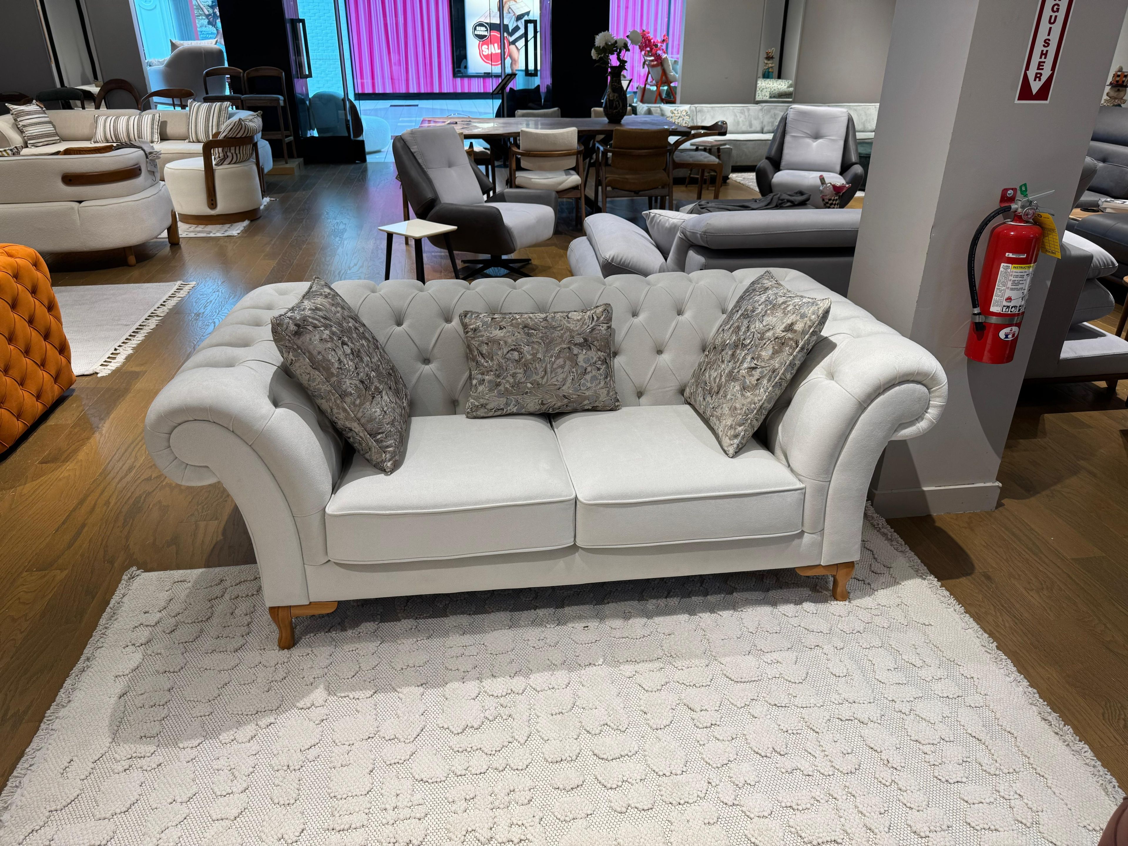 Gray Classic Sofa (For 2 person)