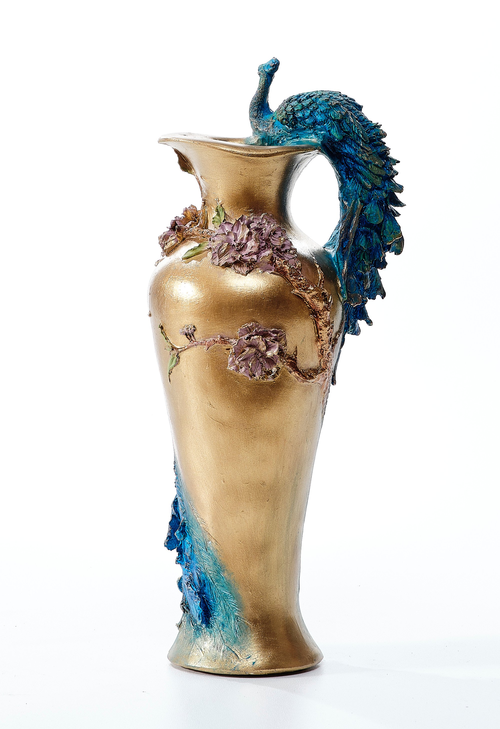 Peacock Decorated Vase (Handmade)