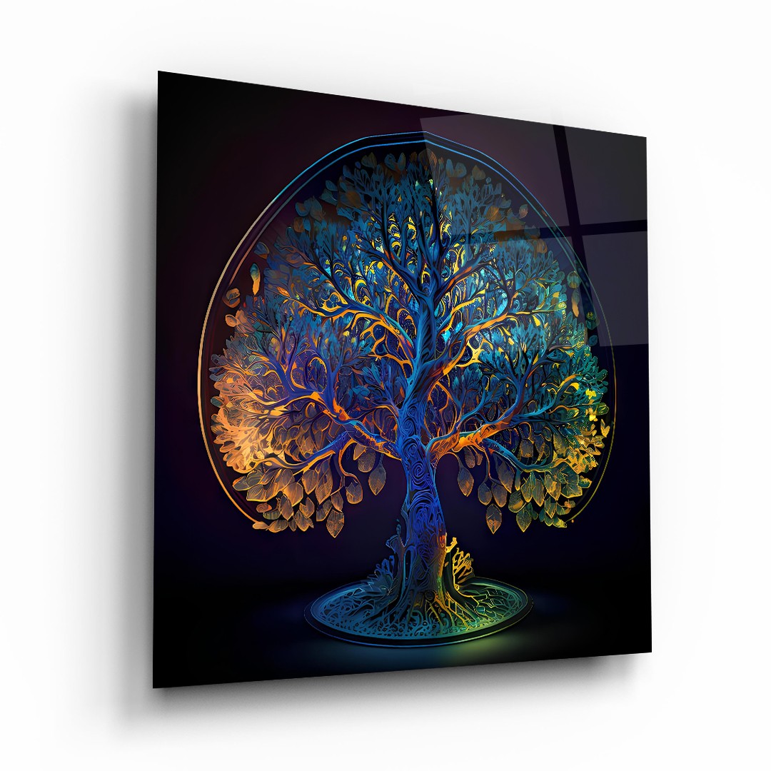 Tree of Life - Square Wall Glass Art