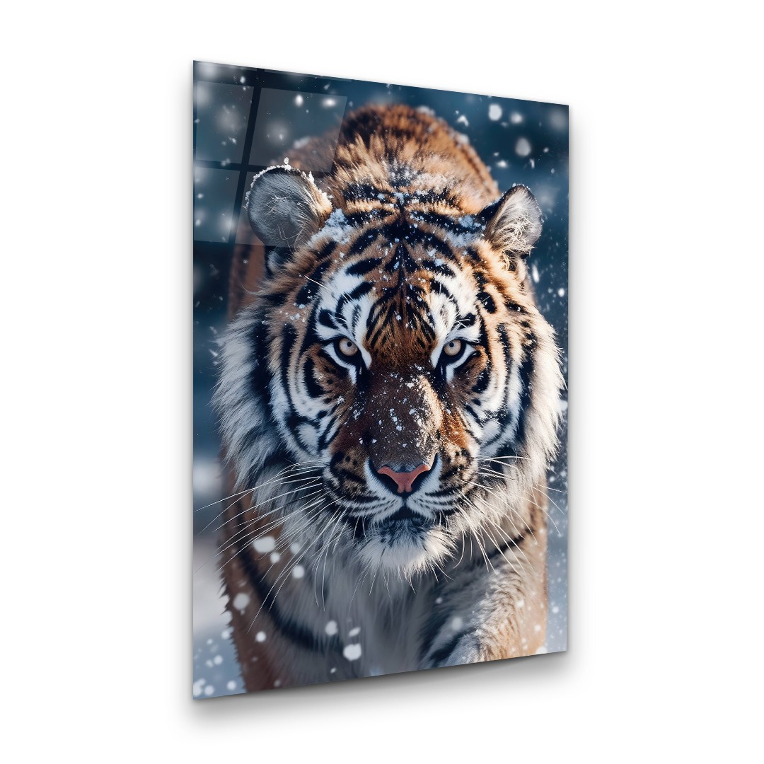 Upcoming Tiger - Rectangle Glass Art