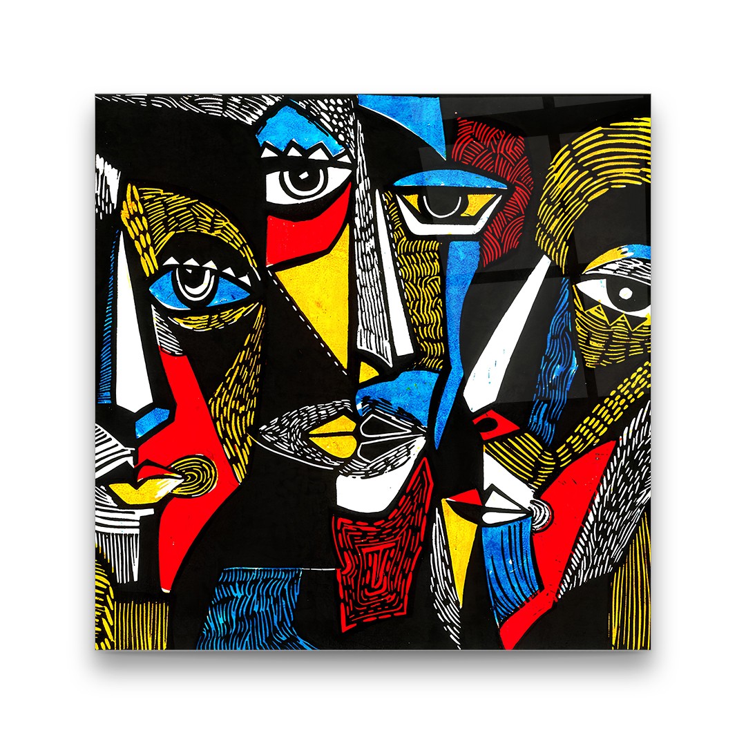 Impression - Square Glass Art