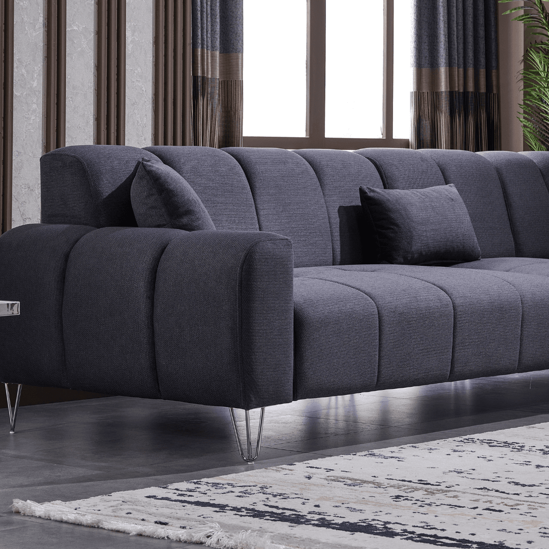 Asaf Sectional Sofa Set (Corner + Armchair)