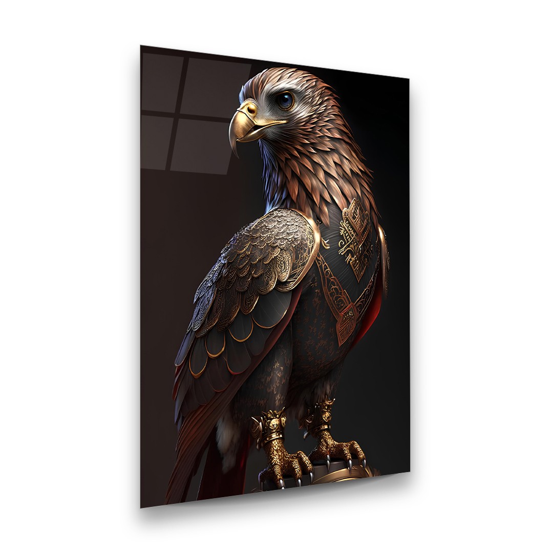 Armored Eagle - Rectangle Wall Glass Art