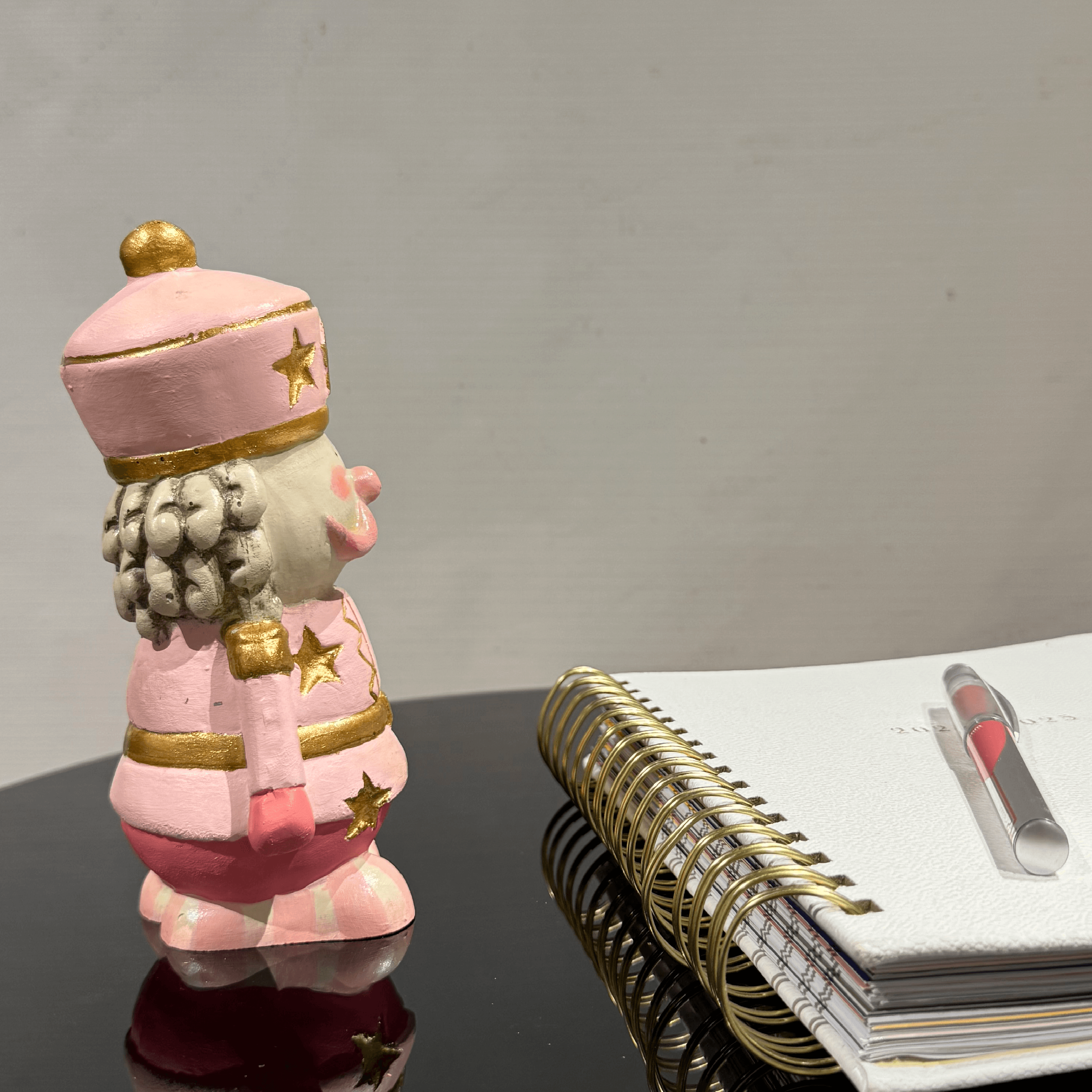 Pink Nutcracker Christmas Figurine - Statues (Handmade)