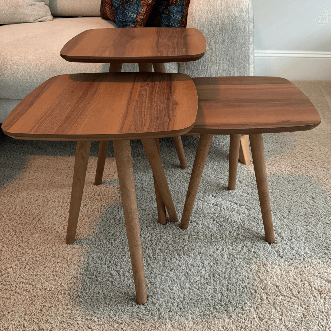 Modern Wooden Nesting Table