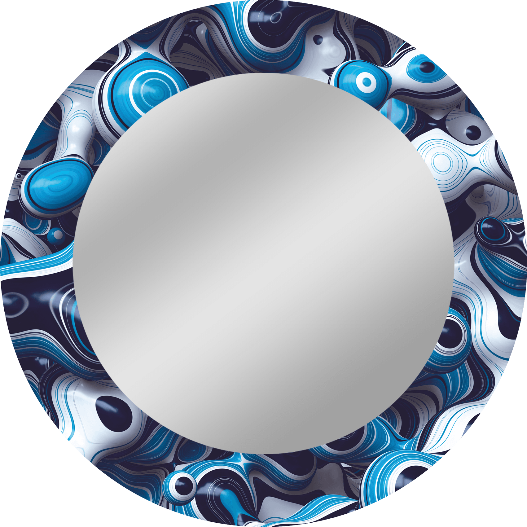 “Blue Illustration” Mirror