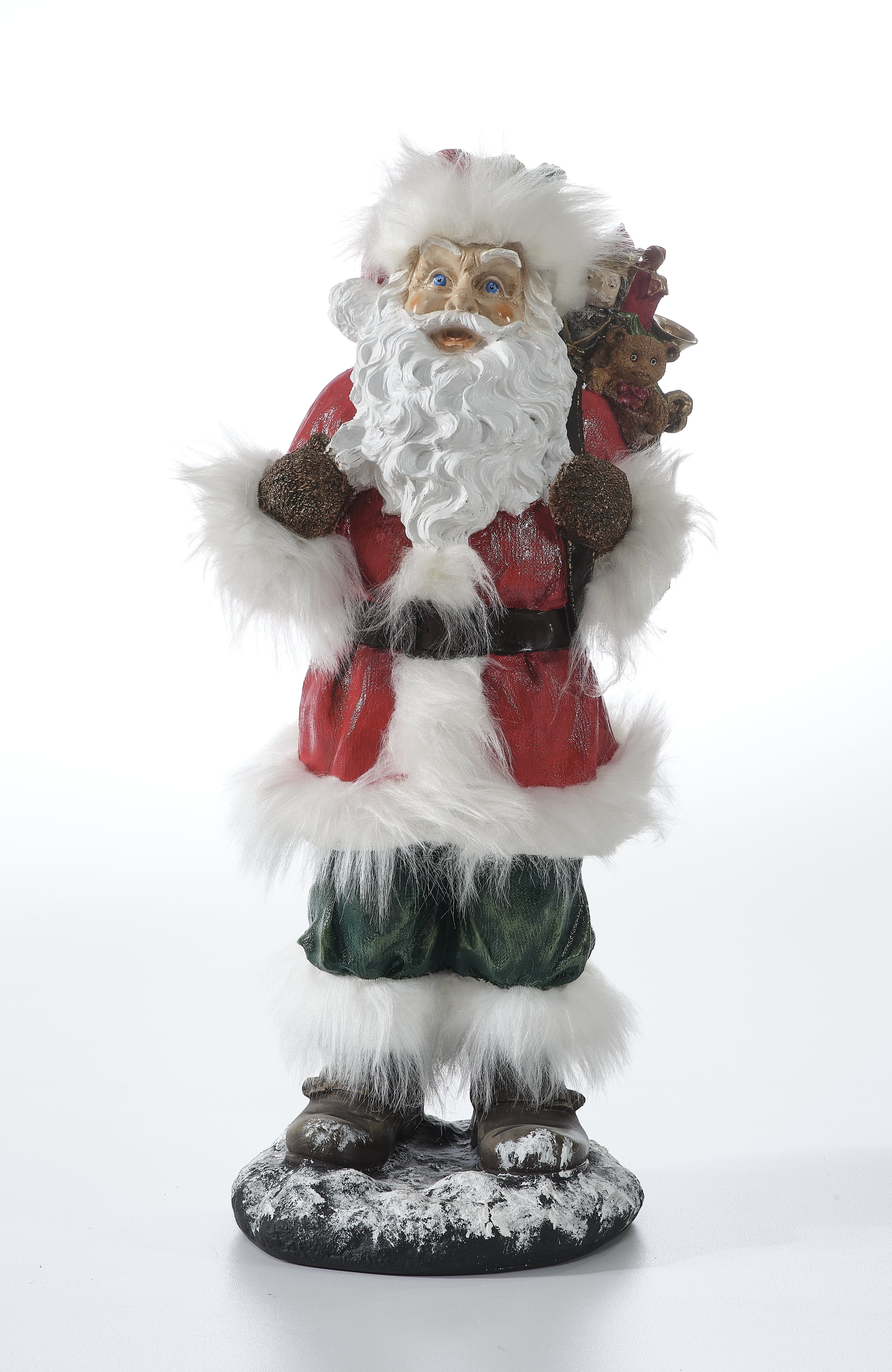 Red Saint Nicholas Sculpture - Statue (Handmade) Large