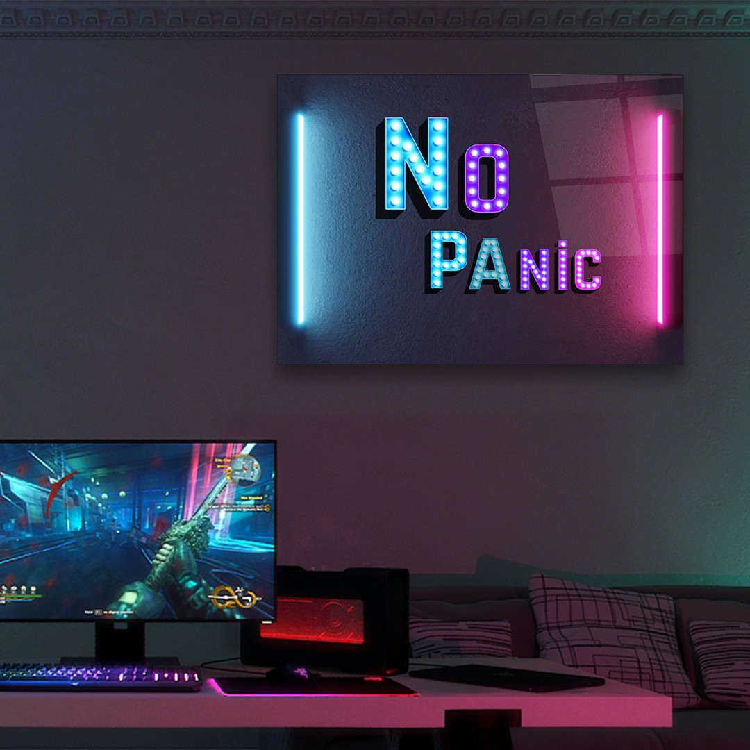 No Panic - Horizontal Wall Glass Art