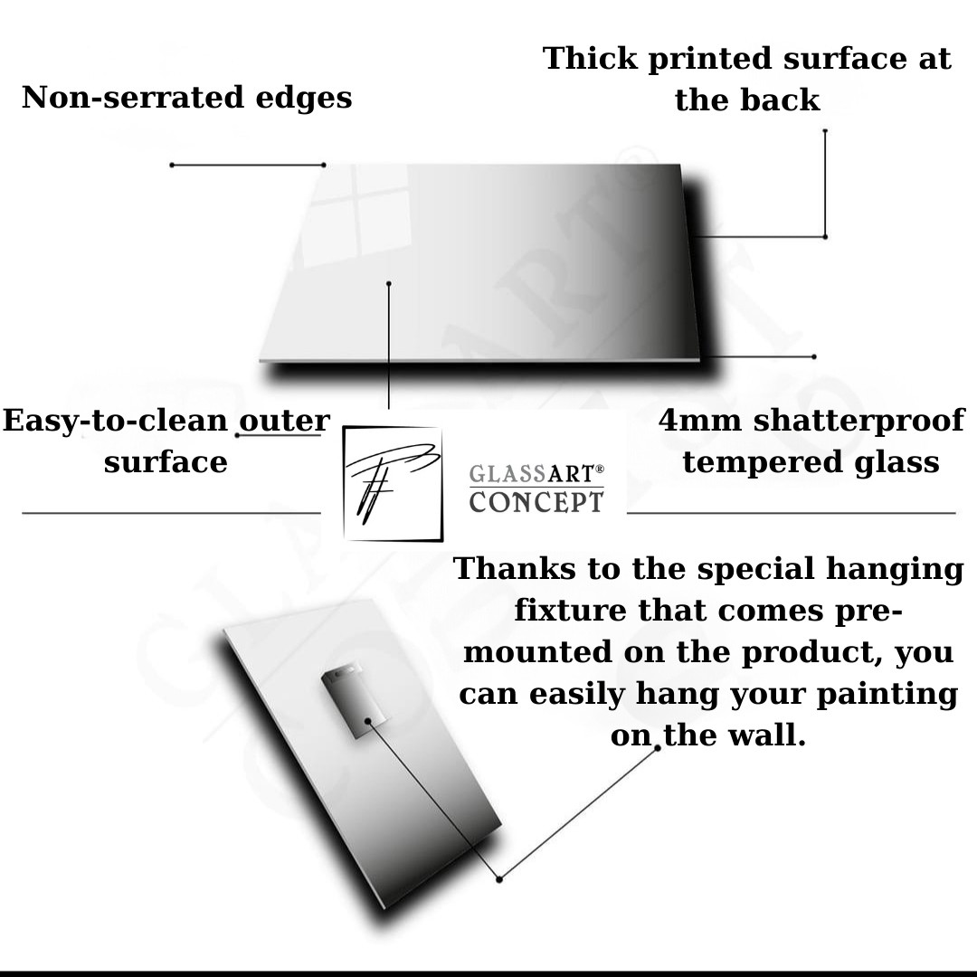 Cosmic Journey Tempered Glass Wall Art – Shatterproof Abstract Space Decor for Modern Interiors