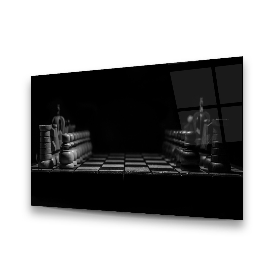 Chess 2 - Horizontal Glass Art