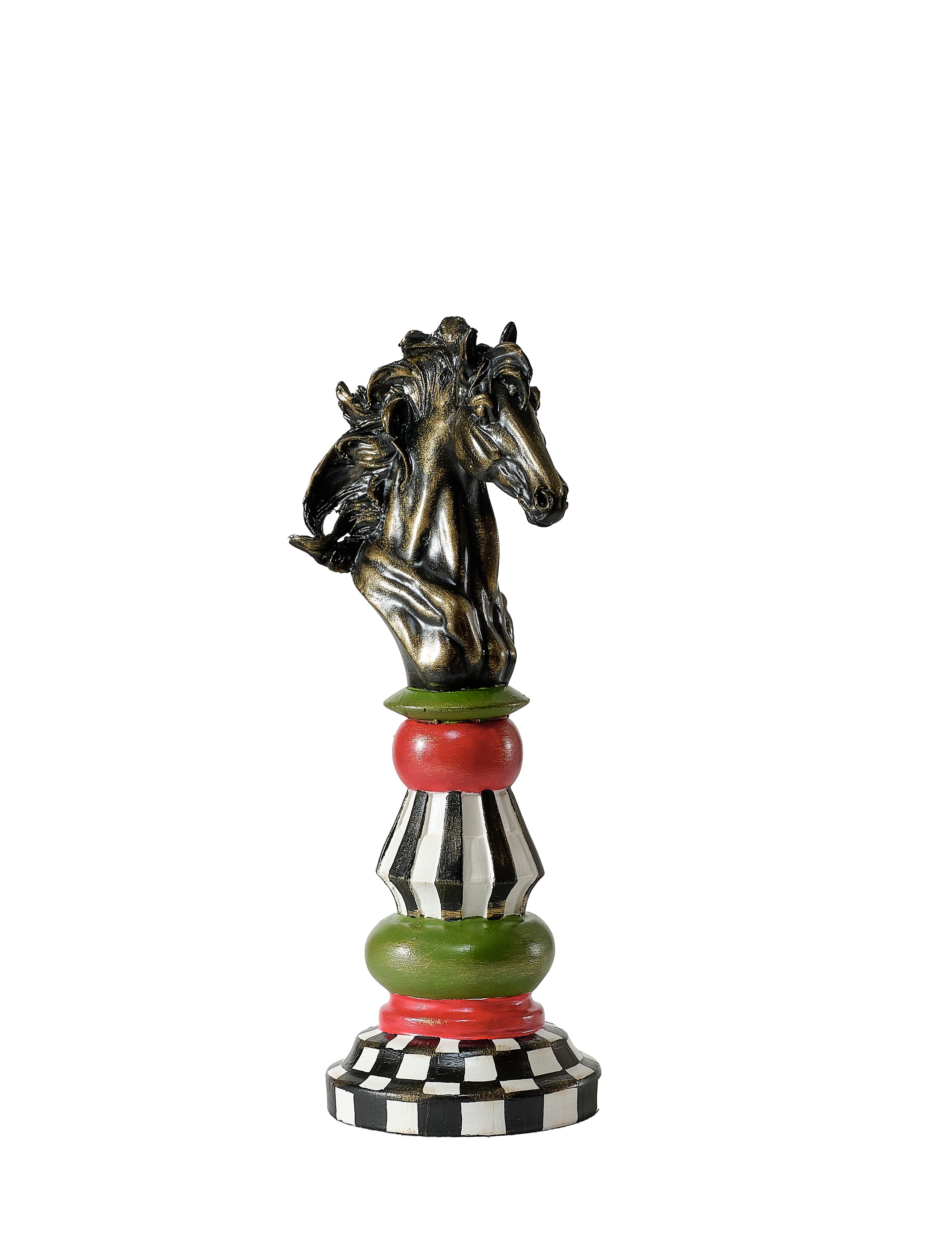 Large Chess Piece Sculpture Three-piece set 15.7" (Handmade)