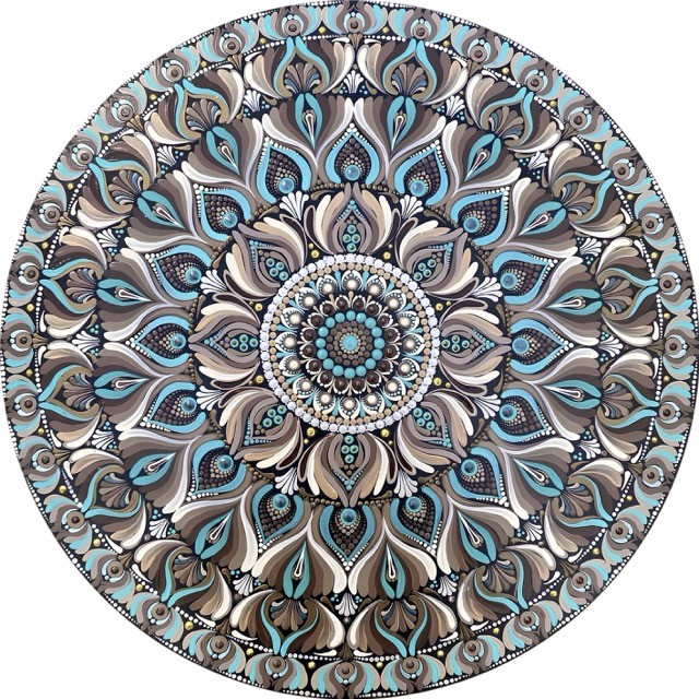 Mandala Elegance - Circle Wall Glass Art