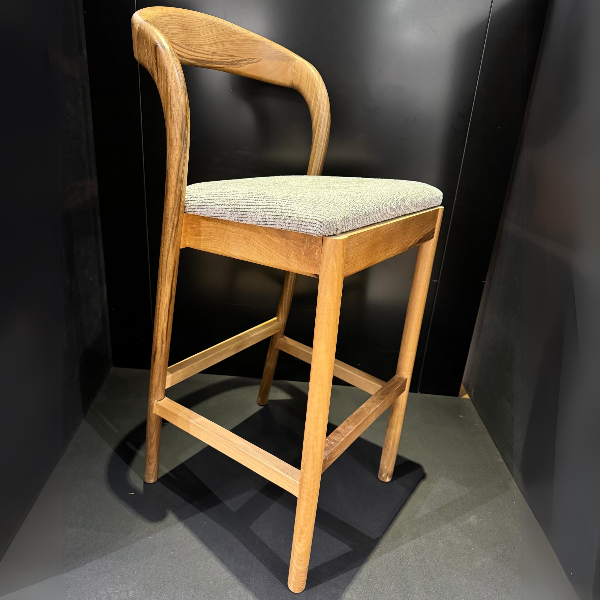 Walnut Oslo Bar Chair - Longleg