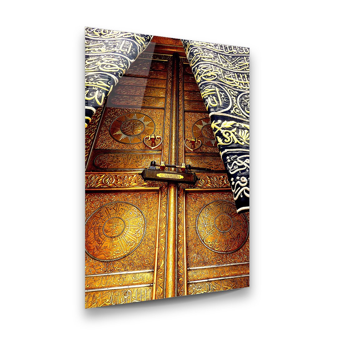 The Covering of the Ka'bah - Rectangle Glass Art